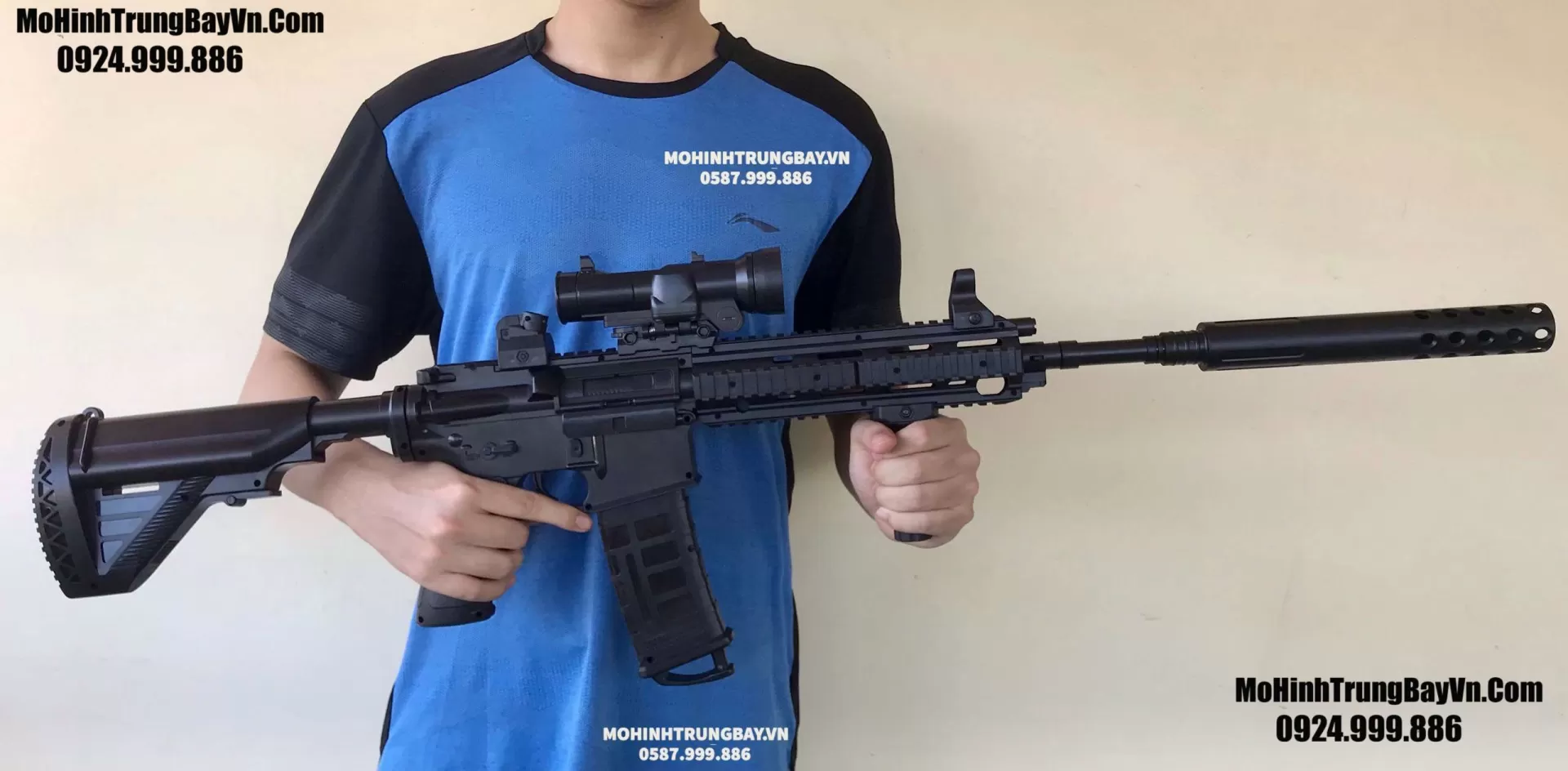 Súng M416 Liên Thanh Bắn Đạn Thạch 110cm Cao Cấp 2 Chế Độ Bắn AR15 Hk416 Mohinhtrungbay Mohinhtrungbay.vn
