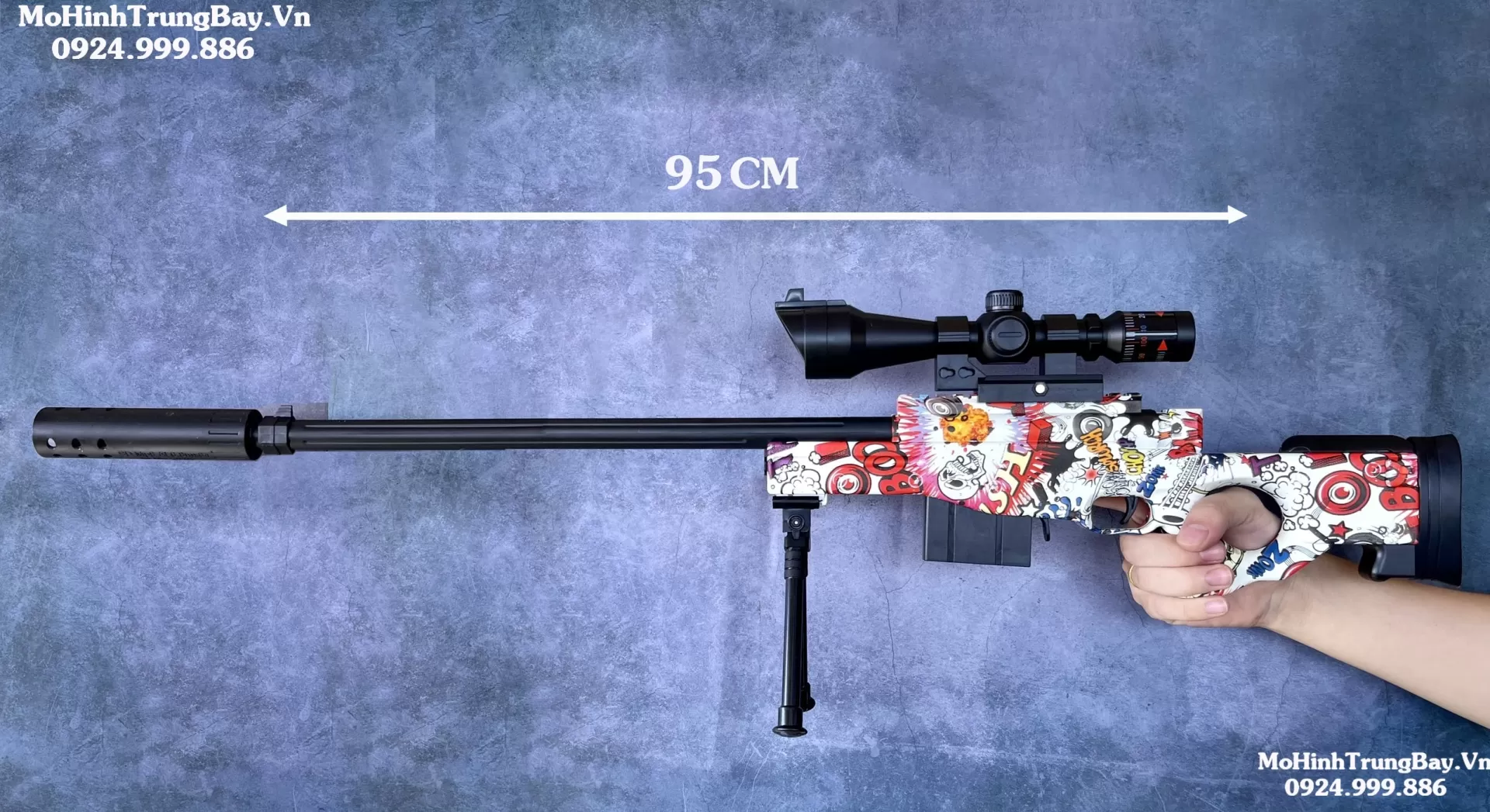 Ngắm Sniper  AWM Skin Đạn Thạch 95cm Giá Rẻ Tặng Kèm Full Phụ Kiện Và 1000 Viên Thạch Mohinhtrungbay Mohinhtrungbay.vn