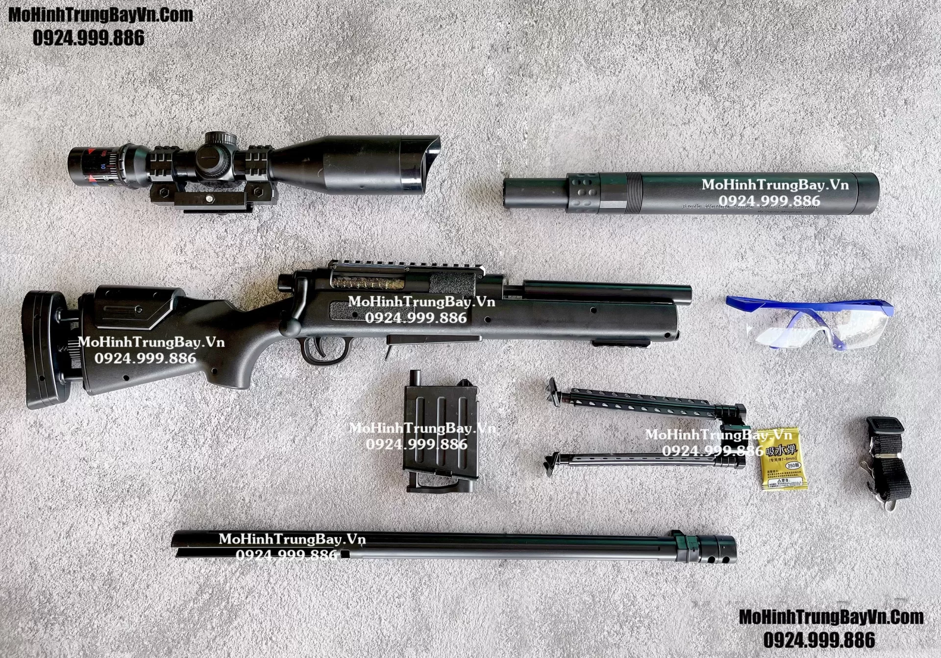 Súng Đạn Thạch Sniper M24 130cm Có Khoá Botl Nòng Tặng Kèm Full Phụ Kiện Và 2000 Gel Mohinhtrungbay Mohinhtrungbay.vn (1)