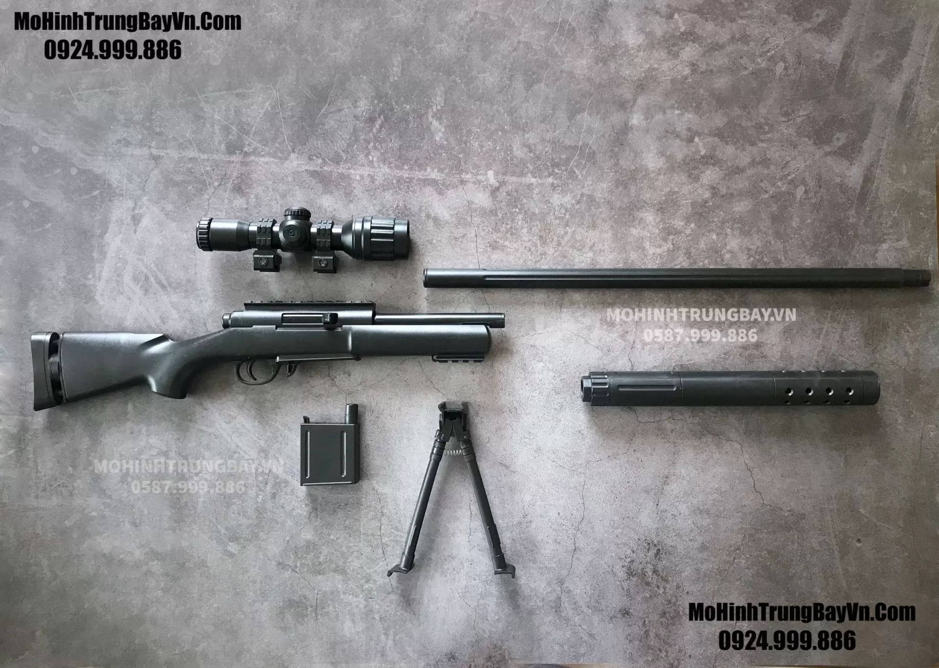 Súng Ngắm Sniper  M24 100cm Bắn Đạn Thạch Tỉ Lệ 1:1 Tặng Full Phụ Kiện Cao Cấp Mohinhtrungbay Mohinhtrungbay.vn