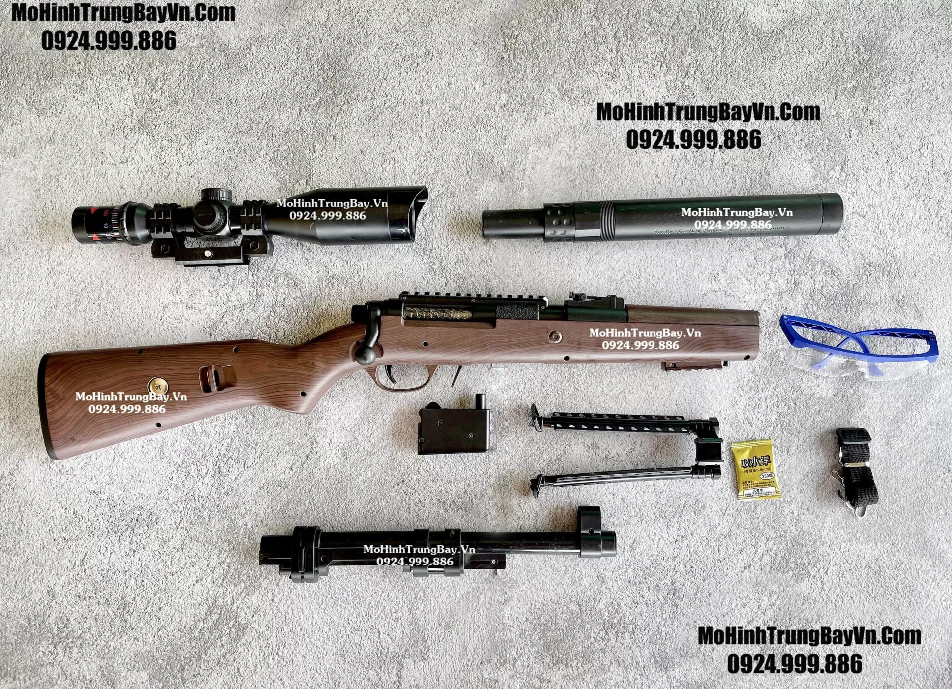 Súng Đạn Thạch Sniper Kar98 Có Khoá Botl Nòng Tặng Kèm Full Phụ Kiện Và 2000 Gel k98 Ka98 Mohinhtrungbay Mohinhtrungbay.vn