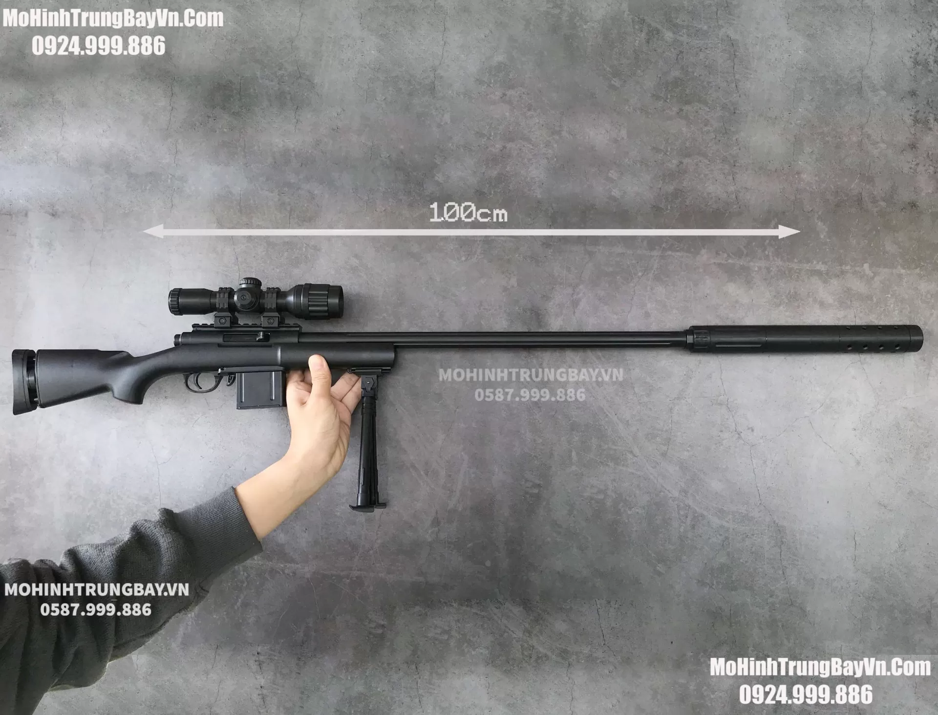 Súng Ngắm Sniper  M24 100cm Bắn Đạn Thạch Tỉ Lệ 1:1 Tặng Full Phụ Kiện Cao Cấp Mohinhtrungbay Mohinhtrungbay.vn