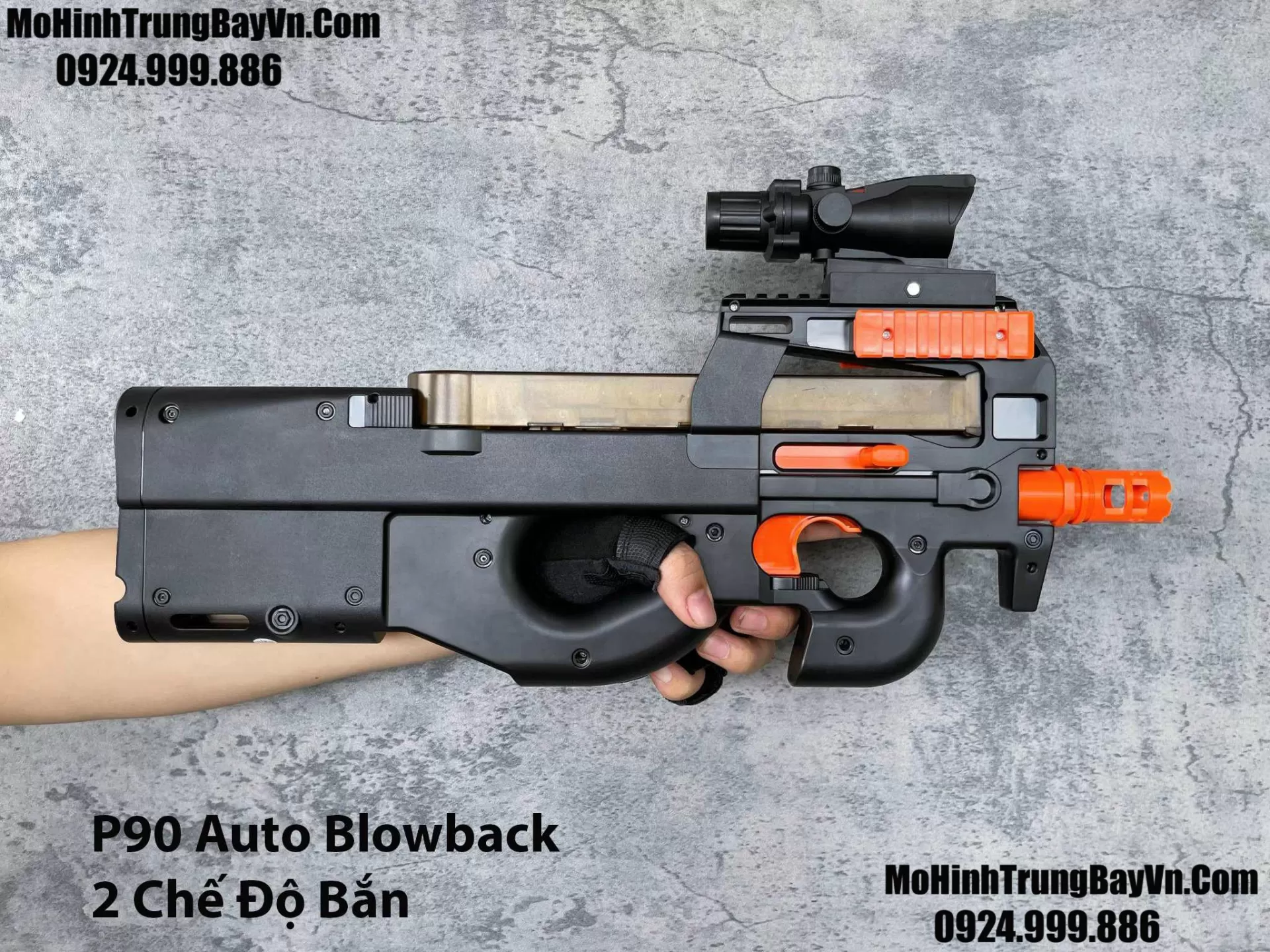 Súng Đạn Thạch P90 Auto Blowback Giá Rẻ 2 Chế Độ Lực Tốt Mohinhtrungbay Mohinhtrungbay.vn