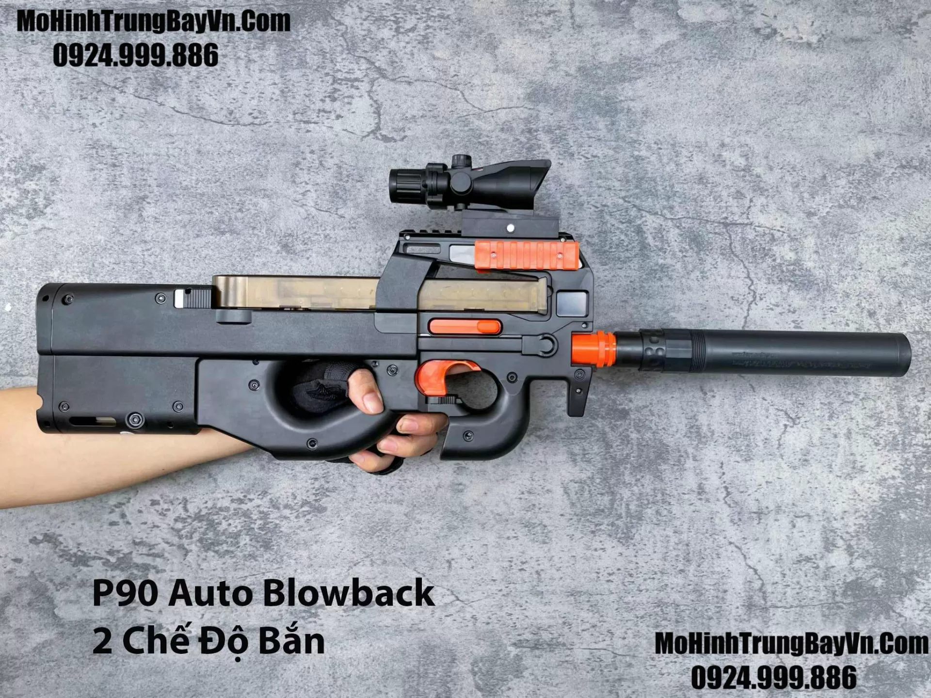 Súng Đạn Thạch P90 Auto Blowback Giá Rẻ 2 Chế Độ Lực Tốt Mohinhtrungbay Mohinhtrungbay.vn