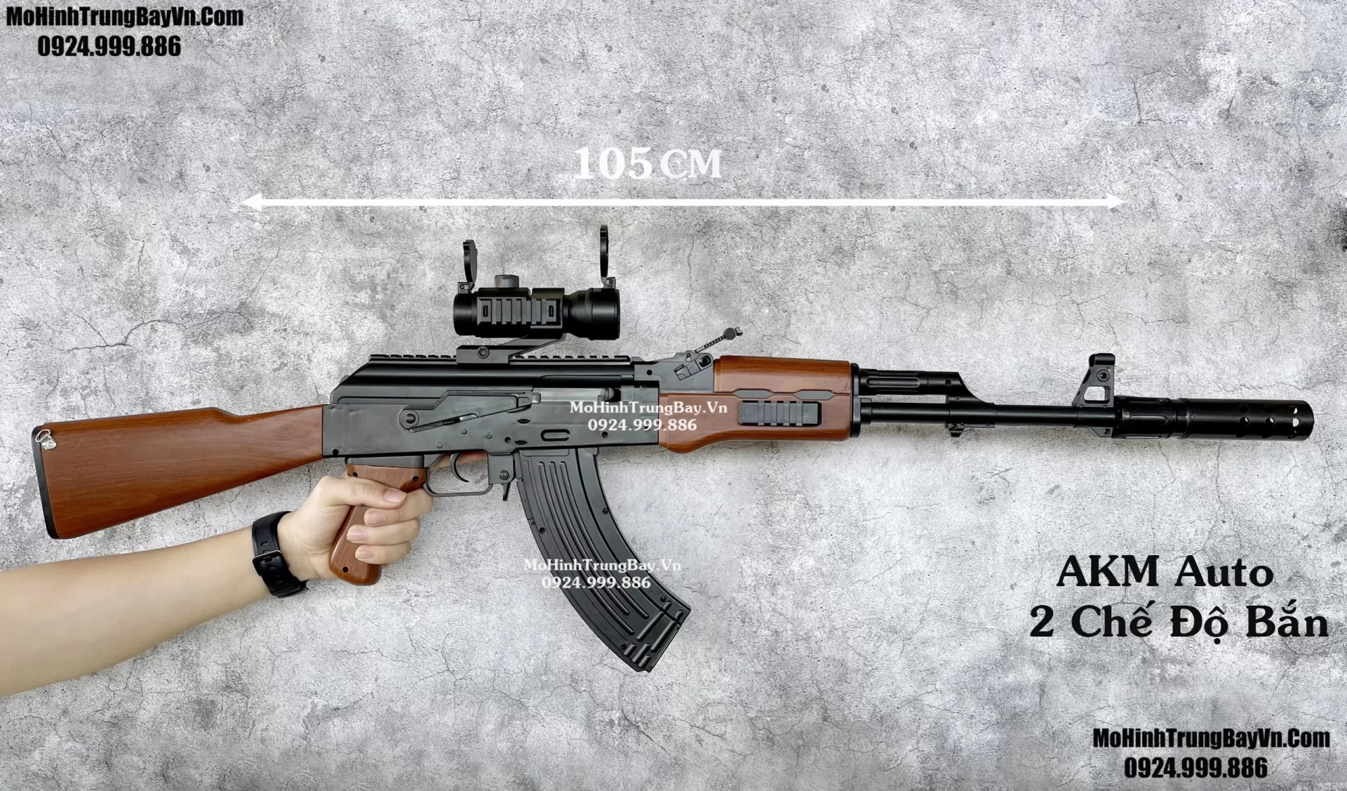 Siêu Phẩm AK47 Đạn Thạch 10cm Auto Cao Cấp Tỉ Lệ 1:1 Full Phụ Kiện AKM AKS Mohinhtrungbay Mohinhtrungbay.vn