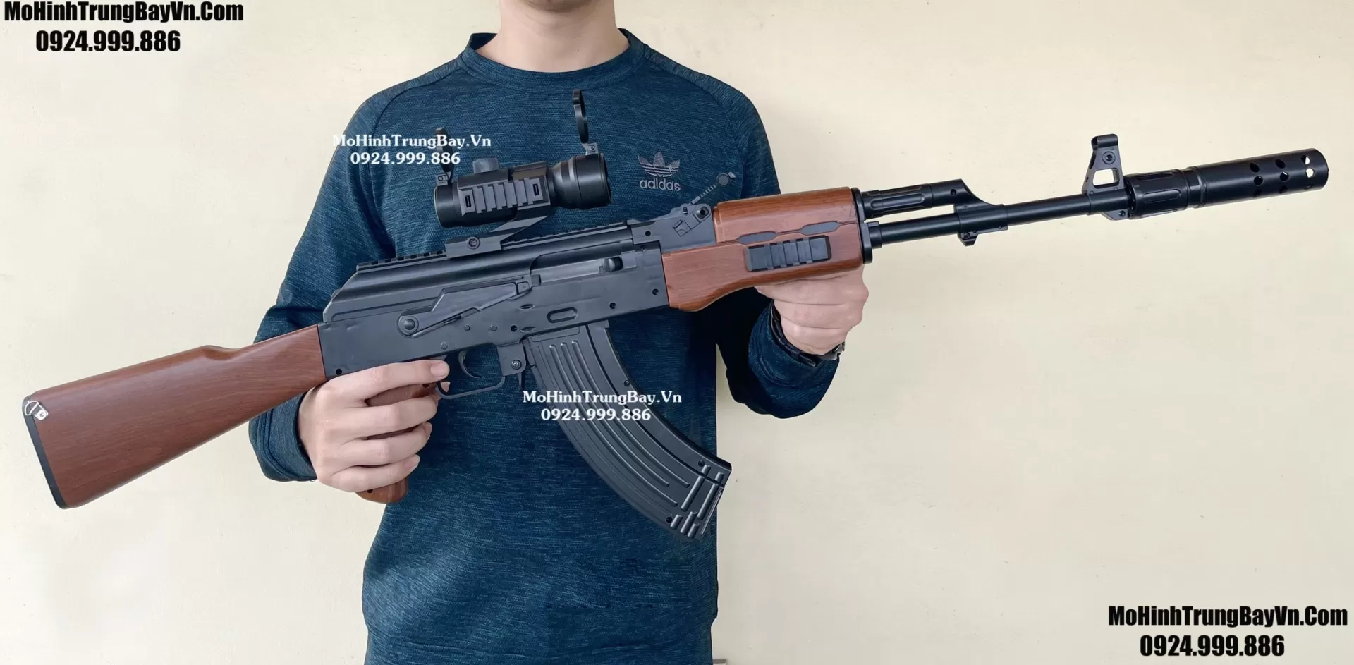 Siêu Phẩm AK47 Đạn Thạch 10cm Auto Cao Cấp Tỉ Lệ 1:1 Full Phụ Kiện AKM AKS Mohinhtrungbay Mohinhtrungbay.vn