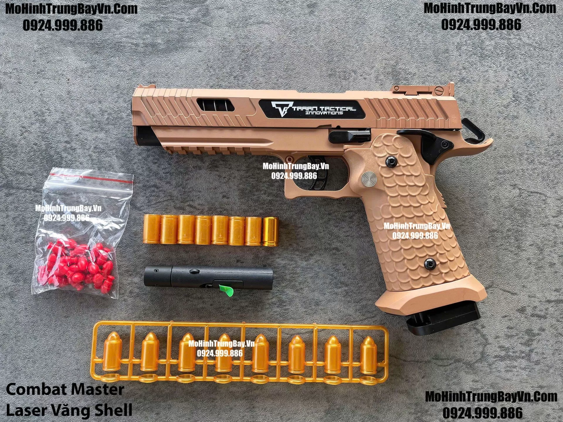 Súng Lục Combat Master Màu Cát Auto Văng Shell Laser Giá Rẻ Full Phụ Kiện Mohinhtrungbay Mohinhtrungbay.vn
