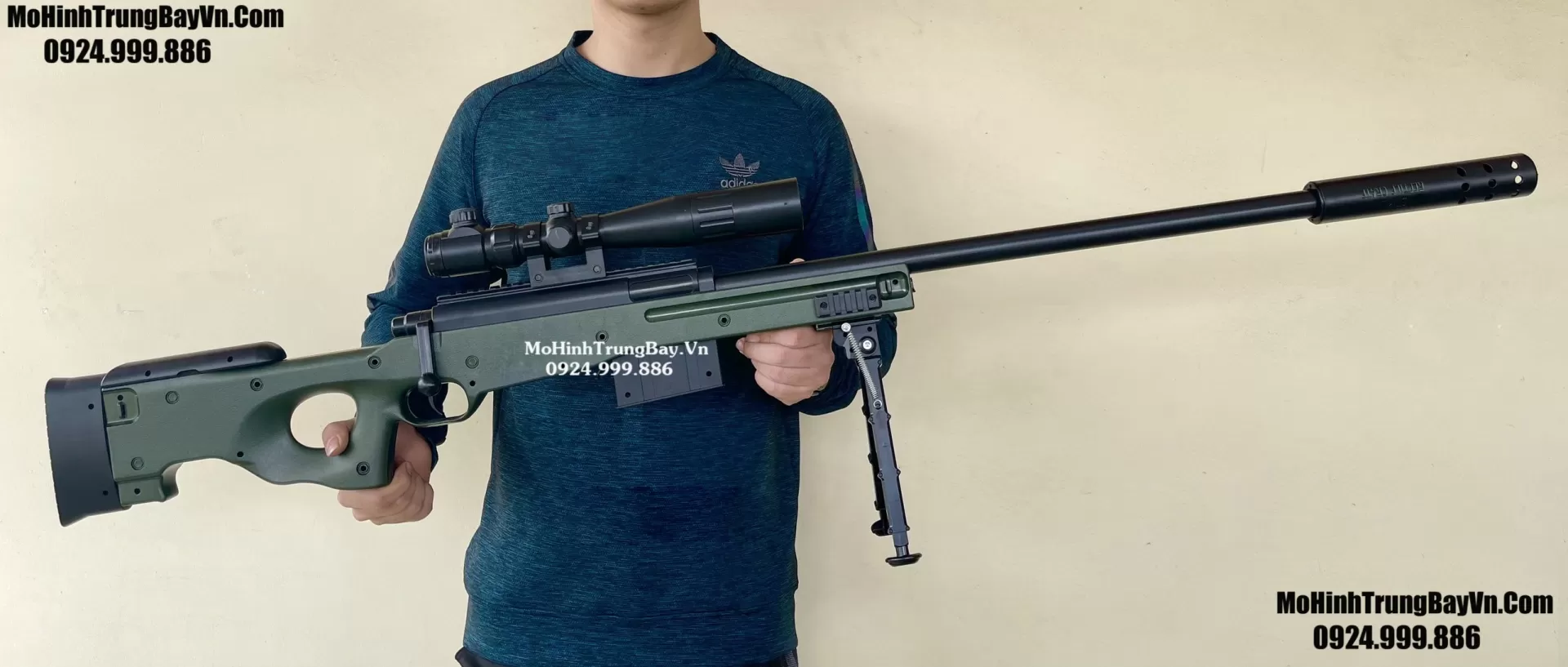 Súng Đạn Thạch Sniper  AWM Classic  135cm AUTO LIÊN THANH  Tỉ Lệ 1:1 Cao Cấp Mohinhtrungbay Mohinhtrungbay.vn
