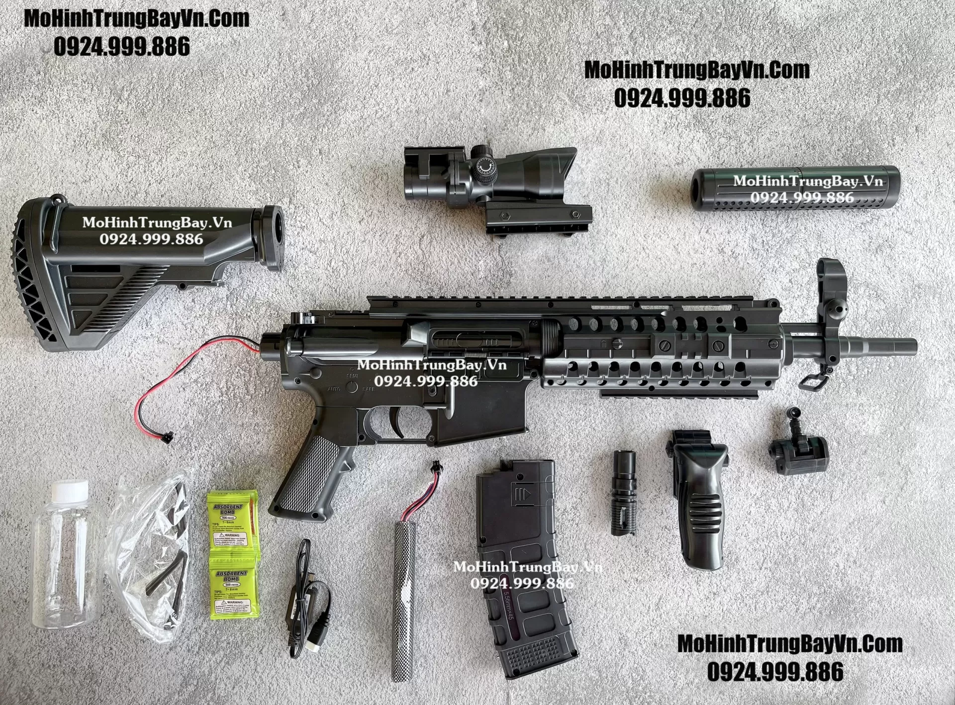 Súng Đạn Thạch Hk416 Auto 2 Chế Độ Có Blowback  110cm Hàng Cao Cấp Mohinhtrungbay Mohinhtrungbay.vn