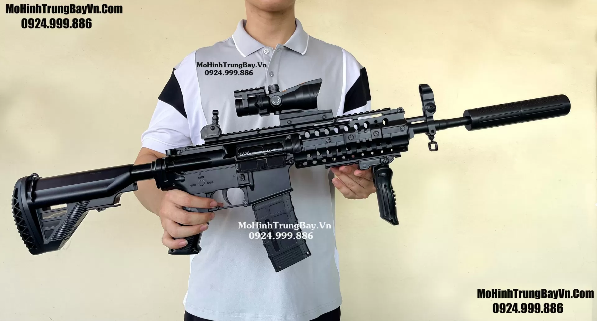 Súng Đạn Thạch Hk416 Auto 2 Chế Độ Có Blowback  110cm Hàng Cao Cấp Mohinhtrungbay Mohinhtrungbay.vn