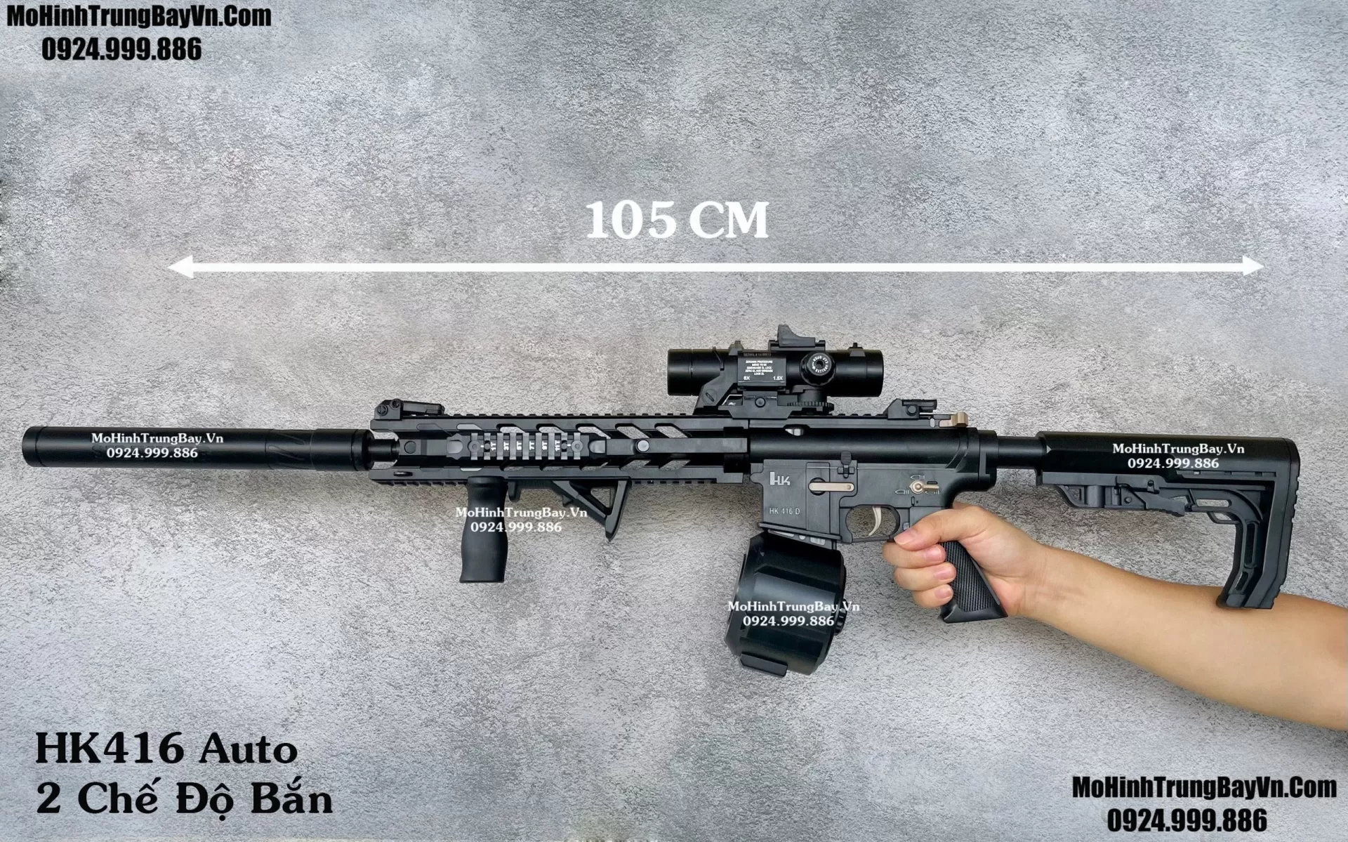 Súng Đạn Thạch HK416 2 Băng Đạn Giá Rẻ Full Phụ Kiện Hàng Mới 2023 Cực Đẹp M4a1 M416 M16 M4 K300 Mohinhtrungbay Mohinhtrungbay.vn
