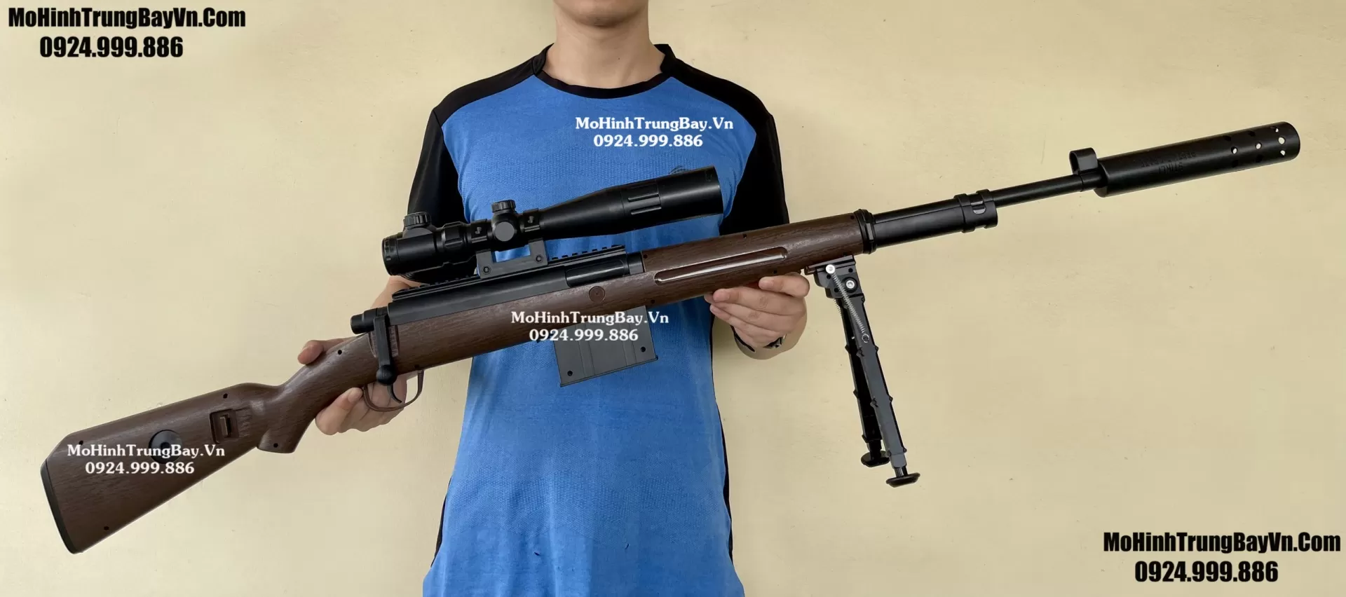 Súng Đạn Thạch Sniper Kar98  Nâu Gỗ Classic 135cm AUTO LIÊN THANH  Tỉ Lệ 1:1 Hàng Cao Cấp k98 ka98 Mohinhtrungbay Mohinhtrungbay.vn