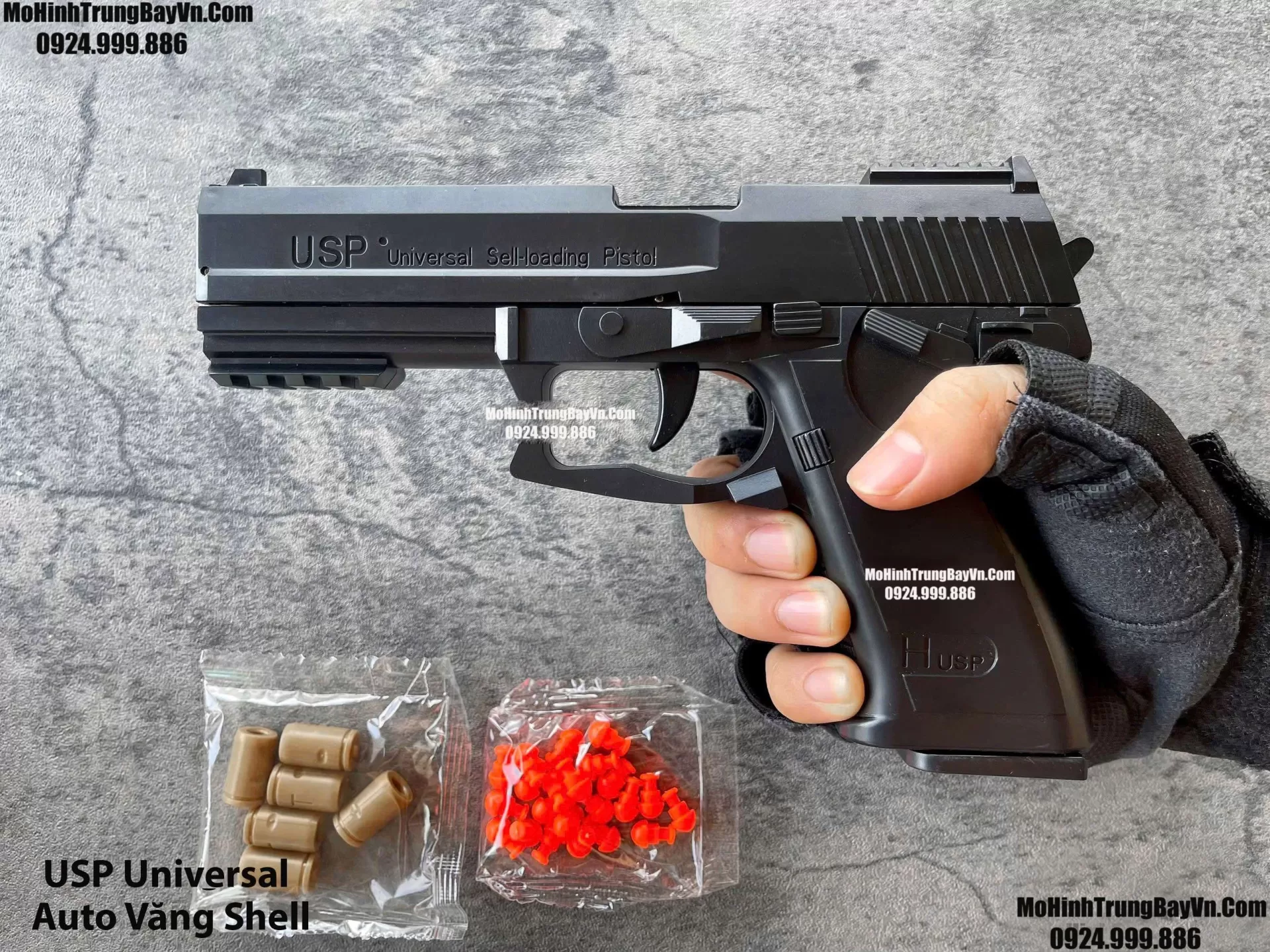 Súng Lục USP Đen Auto Văng Shell Giá Rẻ Full Phụ Kiện Mohinhtrungbay Mohinhtrungbay.vn