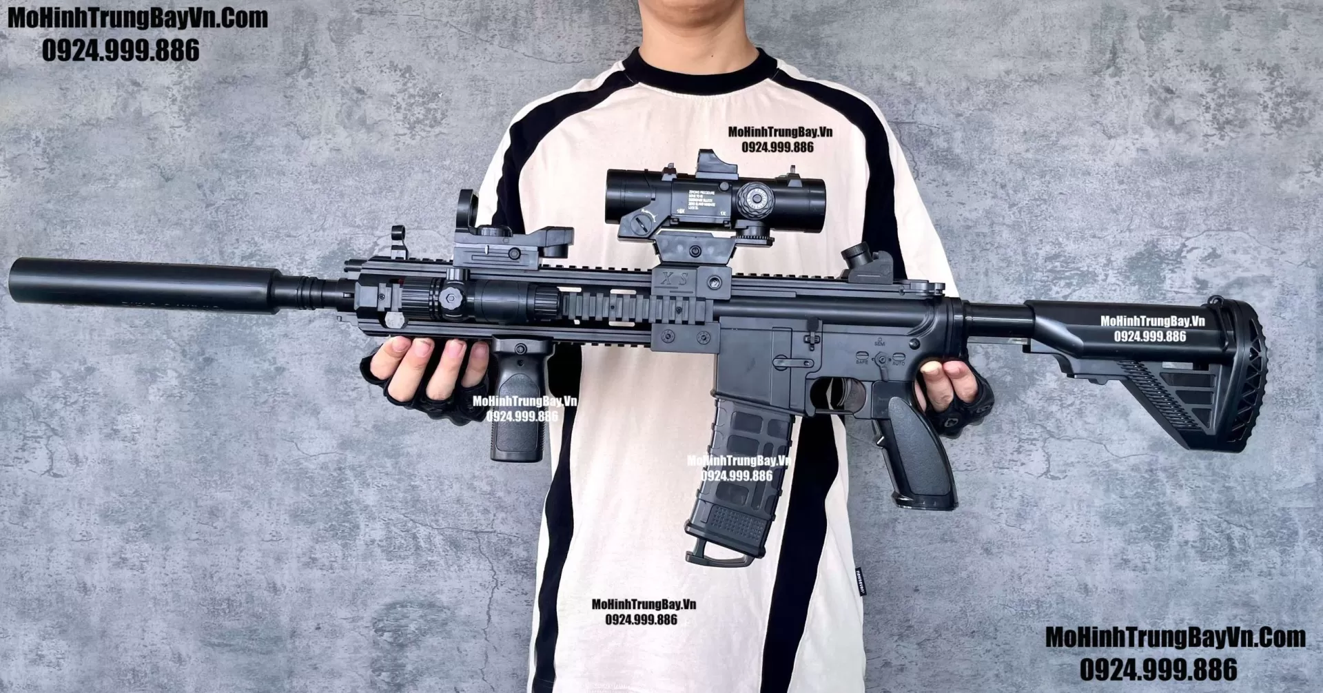 Súng Đạn Thạch M416 Tỉ Lệ 1:1  Full Auto 2 Chế Độ Auto Semi Giá Cực Rẻ M16 M4a1 Hk416 SLR MK8 M4 (1) Mohinhtrungbayvn Mohinhtrungbay.vn (1)