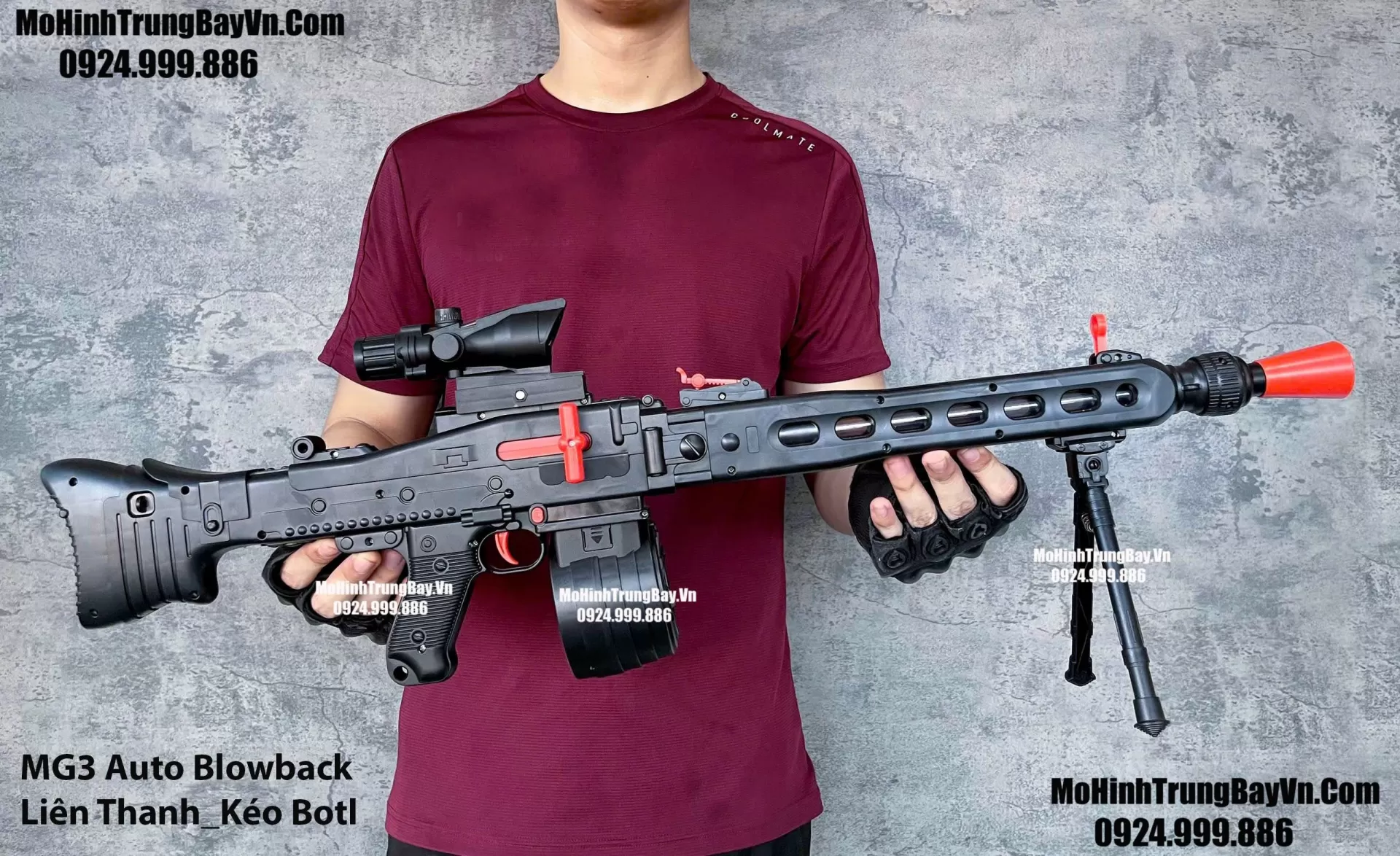Súng Bắn Đạn Thạch MG3 Auto Liên Thanh Blowback 2 Chế Độ Bắn Giá Rẻ Mohinhtrungbay Mohinhtrungbay.vn