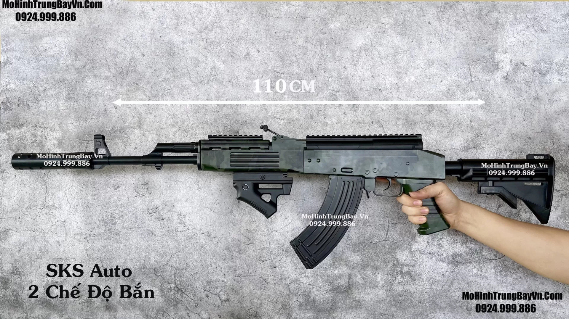Súng Đạn Thạch SKS Skin Camo 100cm Auto Cao Cấp Tỉ Lệ 1:1 Full Phụ Kiện Mohinhtrungbay Mohinhtrungbay.vn