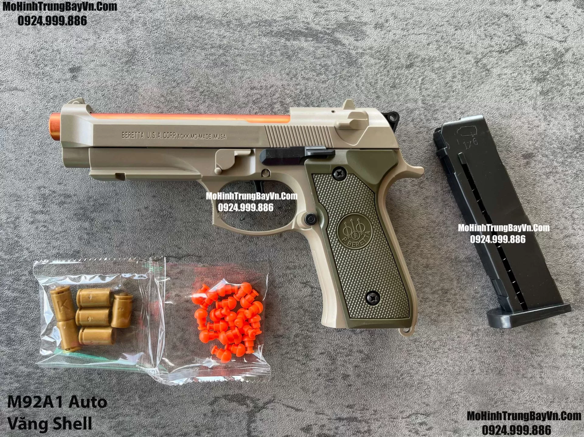 Súng Lục M92A1 Cát Classic Auto Văng Shell Giá Rẻ Full Phụ Kiện Mohinhtrungbay Mohinhtrungbay.vn