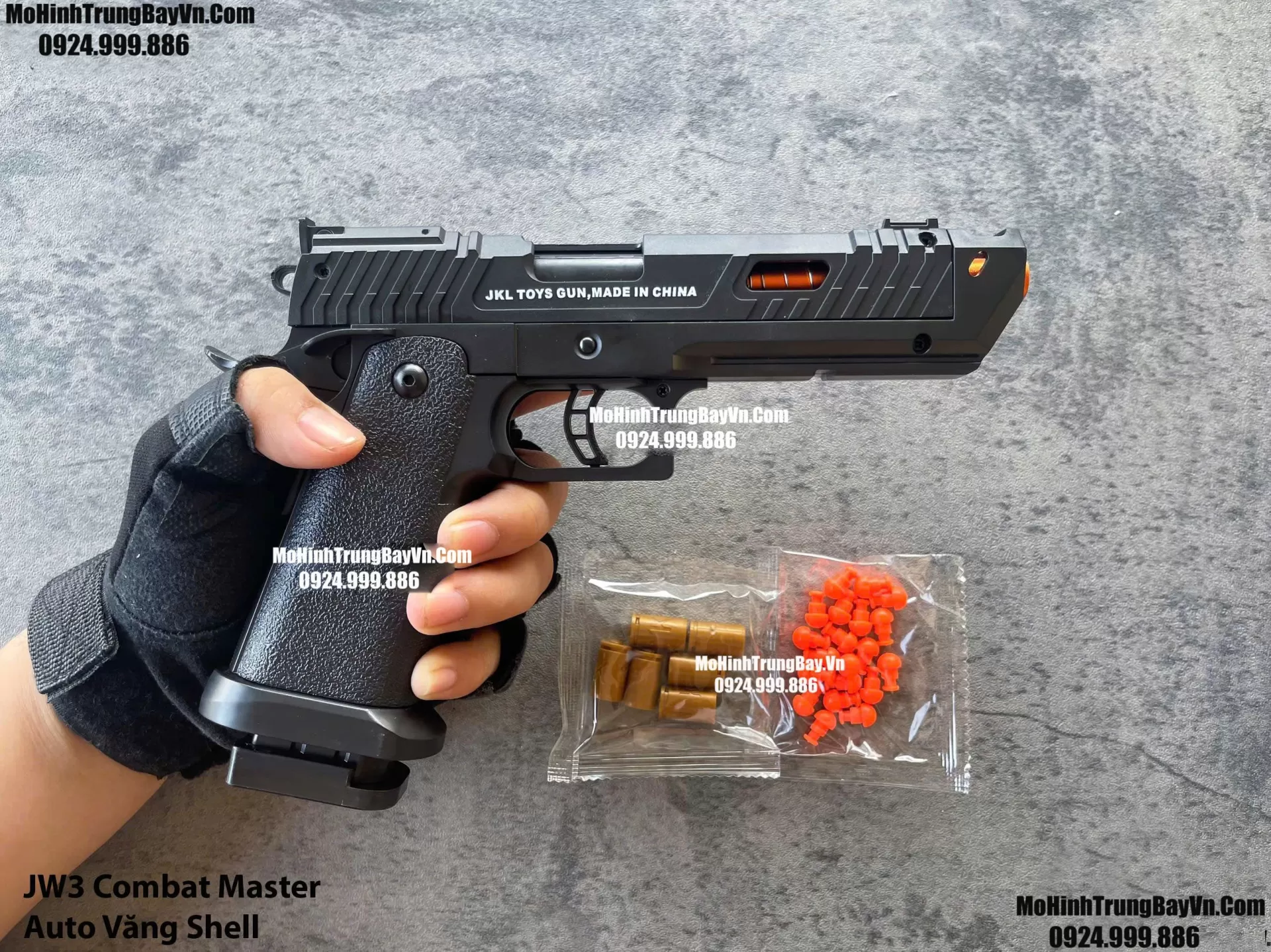 Súng Lục Taran Tactical Innovations TTI JW4 Pit Viper Đen Auto Văng Shell Giá Rẻ Full Phụ Kiện Mohinhtrungbay Mohinhtrungbay.vn