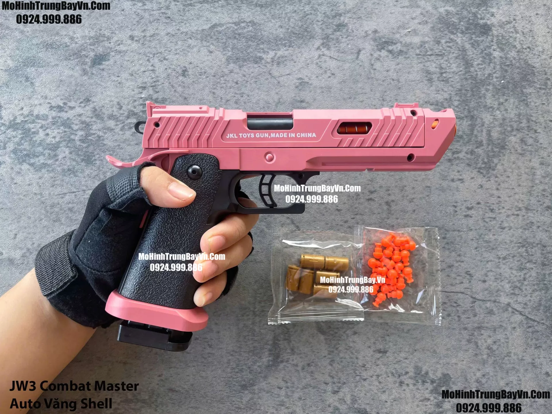Súng Lục Taran Tactical Innovations TTI JW4 Pit Viper Hồng Auto Văng Shell Giá Rẻ Full Phụ Kiện Mohinhtrungbay Mohinhtrungbay.vn