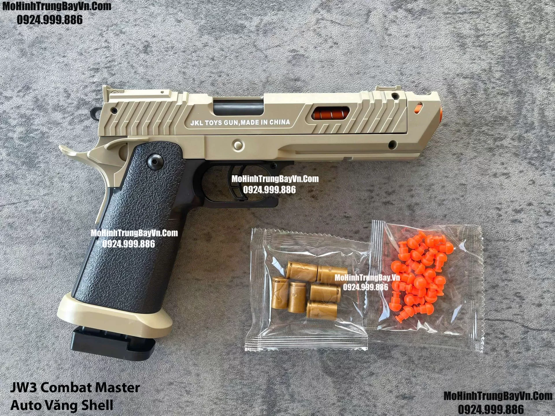 Súng Lục  Taran Tactical Innovations TTI JW4 Pit Viper Màu Cát Auto Văng Shell Giá Rẻ Full Phụ Kiện Mohinhtrungbay Mohinhtrungbay.vn