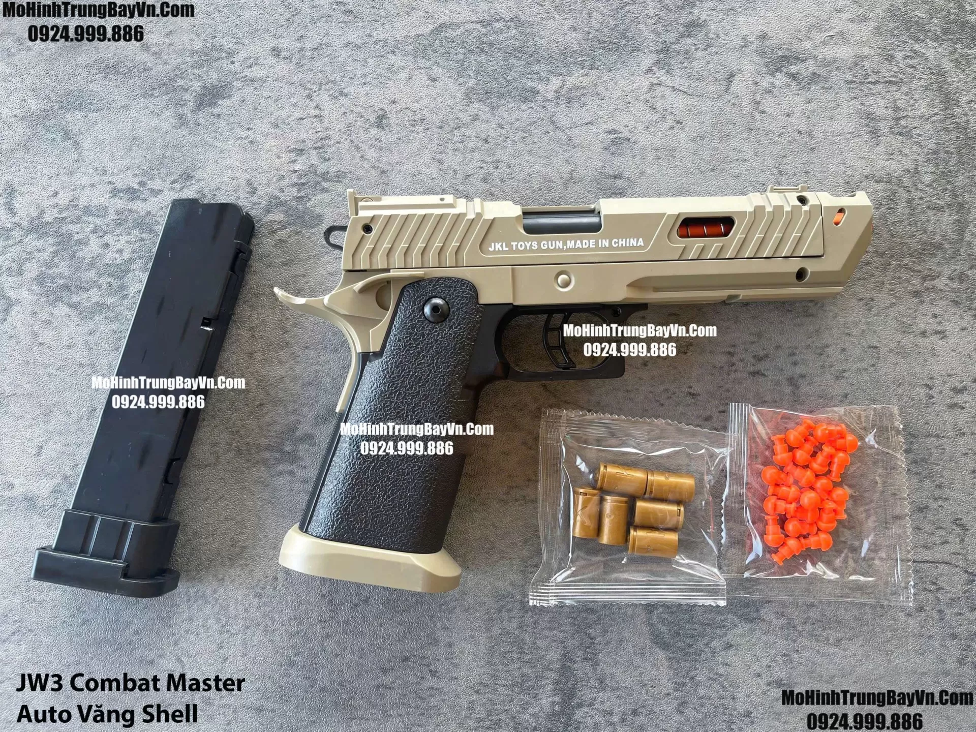 Súng Lục  Taran Tactical Innovations TTI JW4 Pit Viper Màu Cát Auto Văng Shell Giá Rẻ Full Phụ Kiện Mohinhtrungbay Mohinhtrungbay.vn