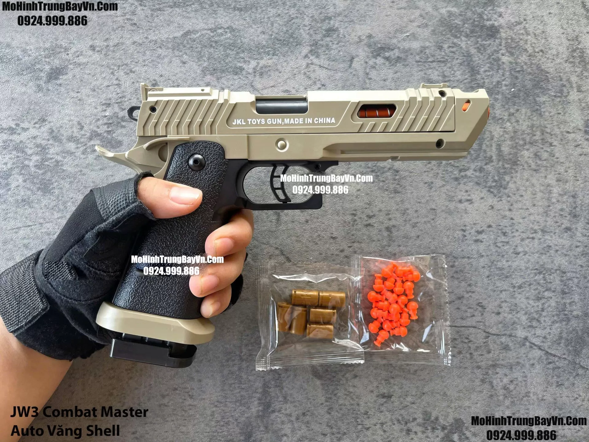 Súng Lục  Taran Tactical Innovations TTI JW4 Pit Viper Màu Cát Auto Văng Shell Giá Rẻ Full Phụ Kiện Mohinhtrungbay Mohinhtrungbay.vn