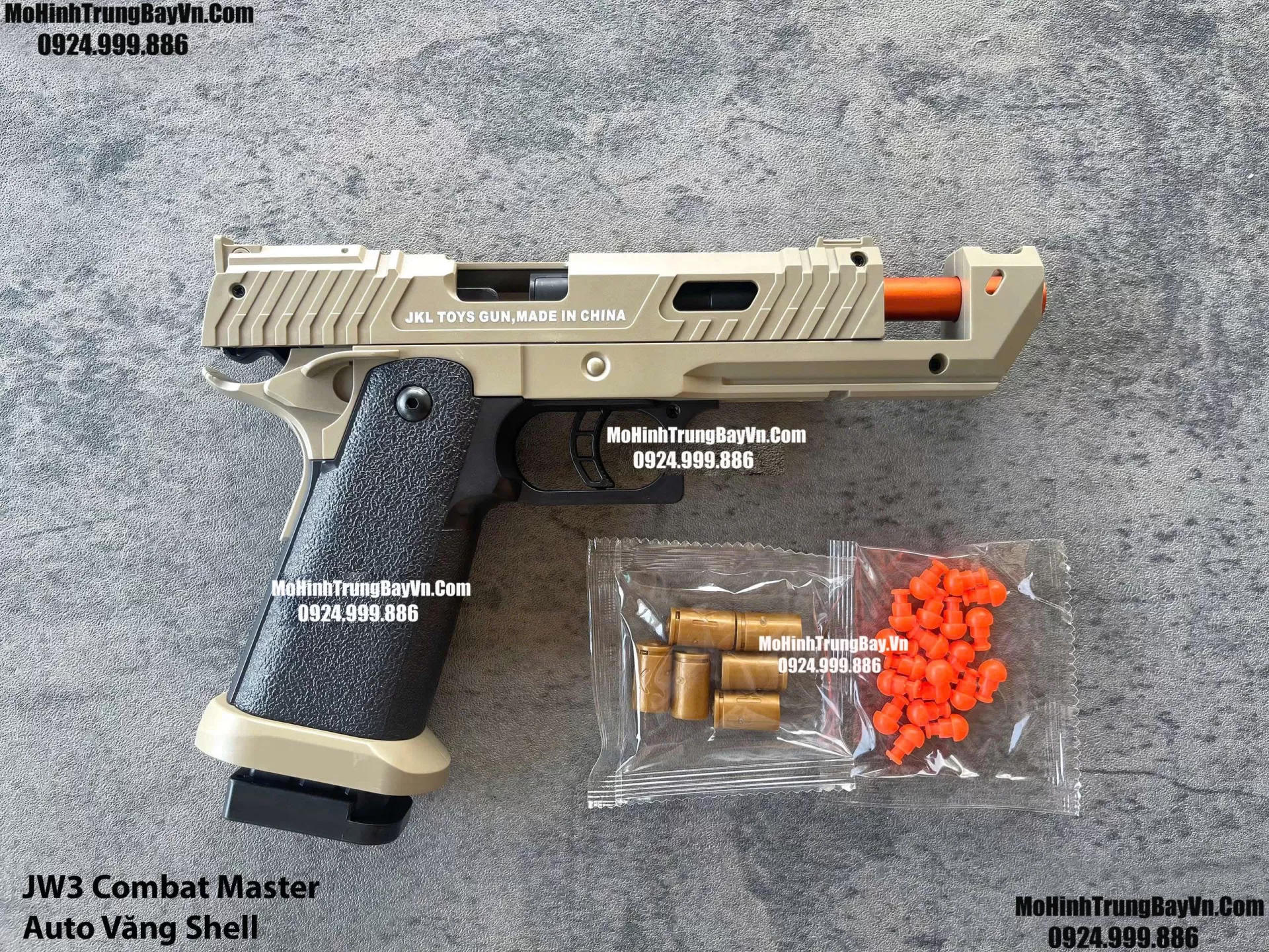 Súng Lục  Taran Tactical Innovations TTI JW4 Pit Viper Màu Cát Auto Văng Shell Giá Rẻ Full Phụ Kiện Mohinhtrungbay Mohinhtrungbay.vn