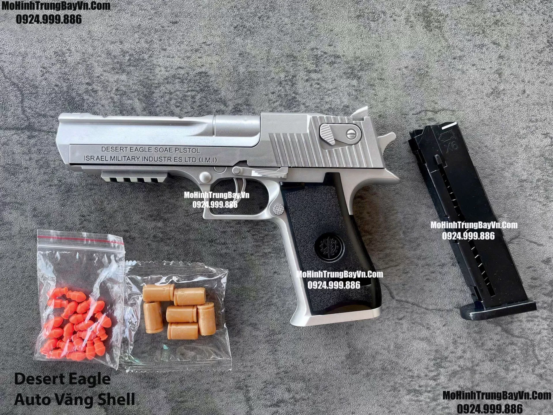 Súng Lục Desert Eagle Bạc Classic Auto Văng Shell Giá Rẻ Full Phụ Kiện Mohinhtrungbay Mohinhtrungbay.vn