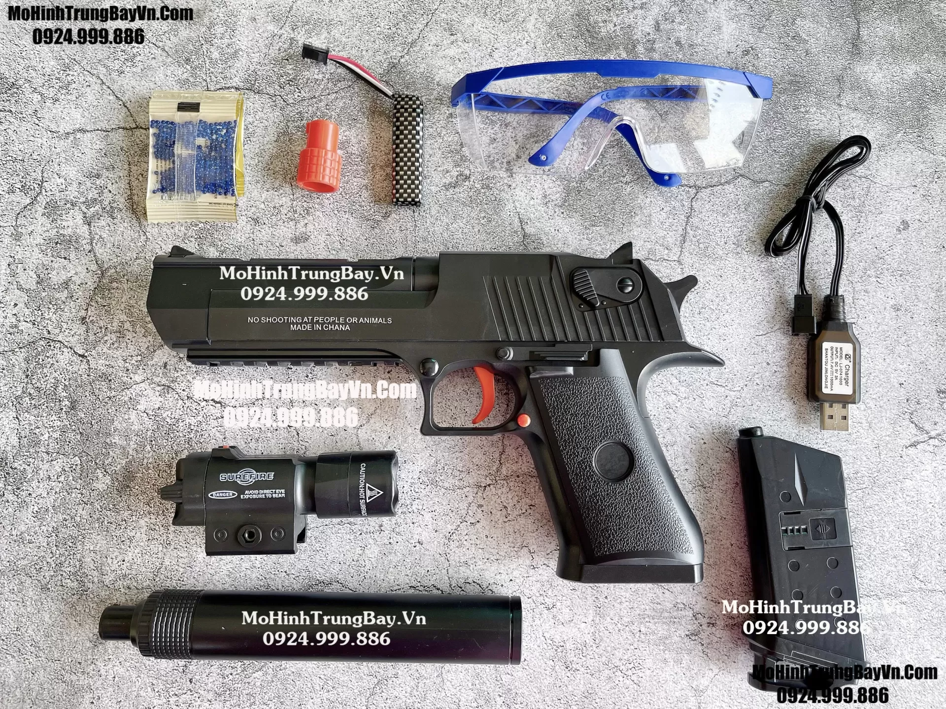 Súng Lục Đạn Thạch Desert Eagle  Auto Blowback Gearbox V2 Thế Hệ Mới Full Phụ Kiện Mohinhtrungbay Mohinhtrungbay.vn