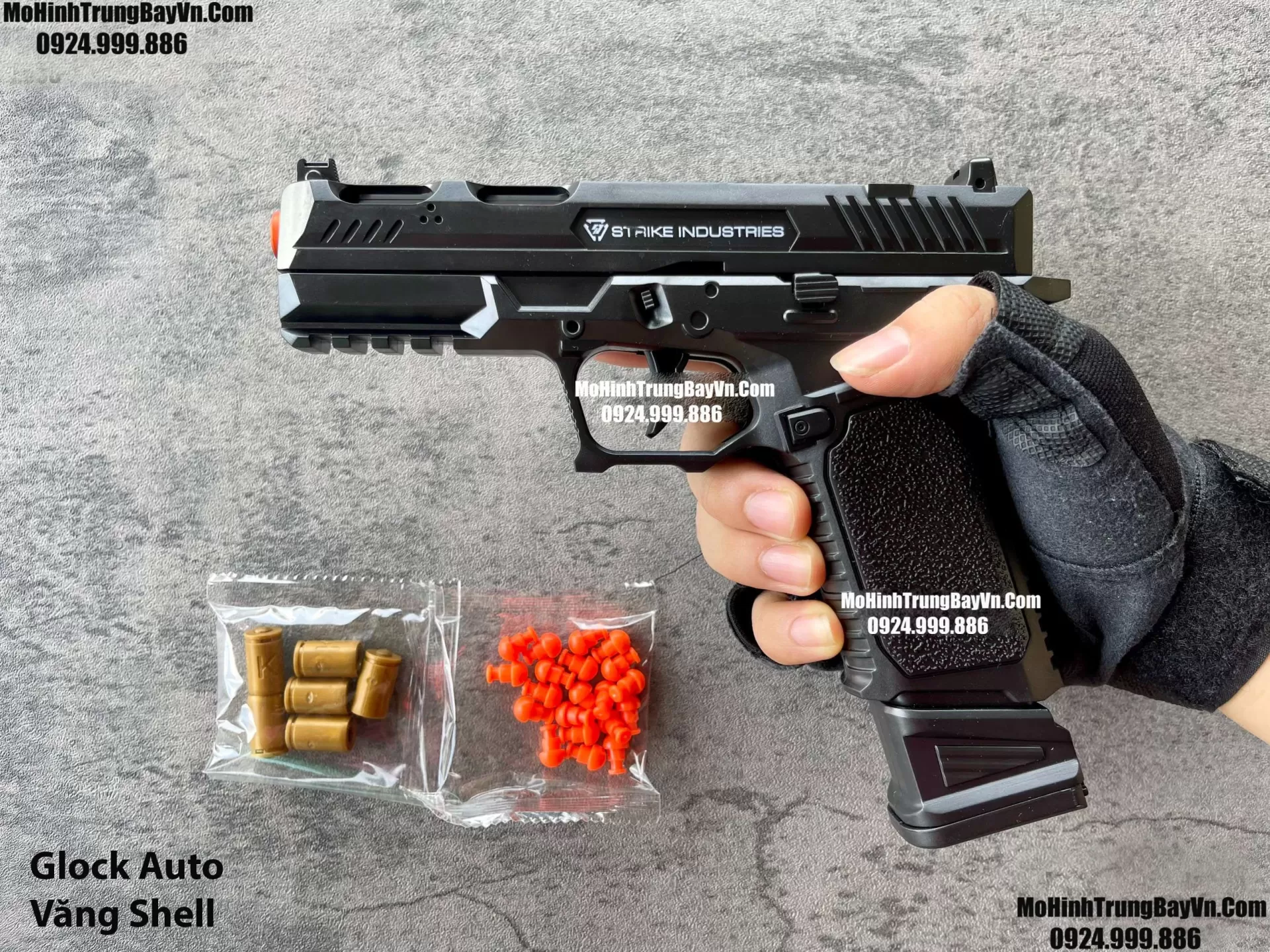 Súng Lục Glock Đen Classic Auto Văng Shell Giá Rẻ Full Phụ Kiện Glock 18 Glock 19 Mohinhtrungbay Mohinhtrungbay.vn