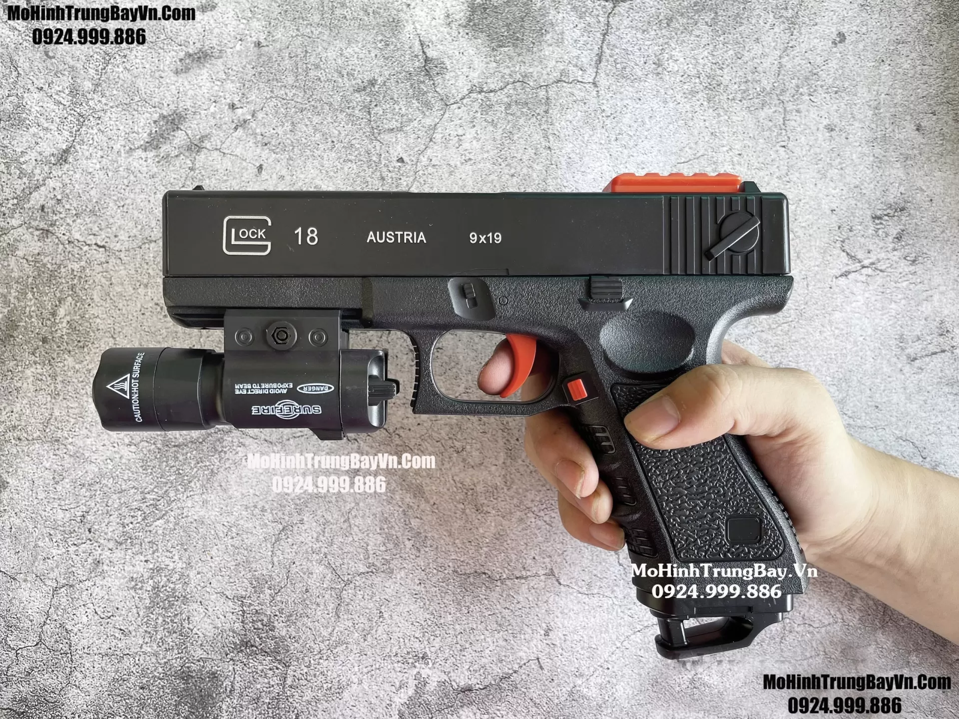 Súng Lục Đạn Thạch Glock Auto Blowback Gearbox V2 Thế Hệ Mới Full Phụ Kiện Mohinhtrungbay Mohinhtrungbay.vn