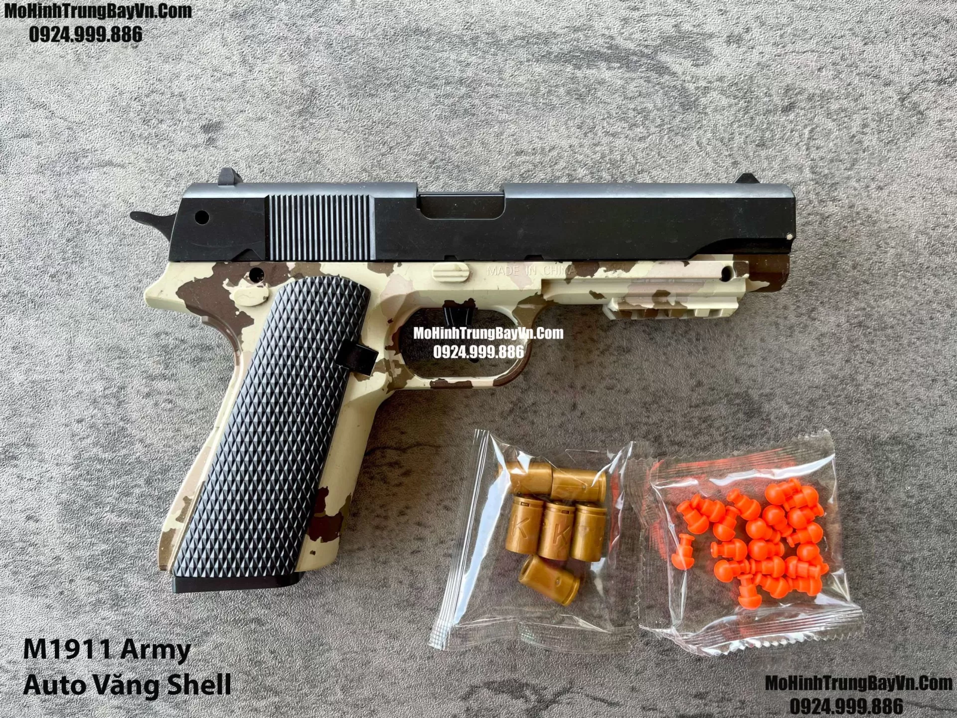 Súng Lục M1911 Skin Army  Auto Văng Shell Giá Rẻ Full Phụ Kiện Mohinhtrungbay Mohinhtrungbay.vn