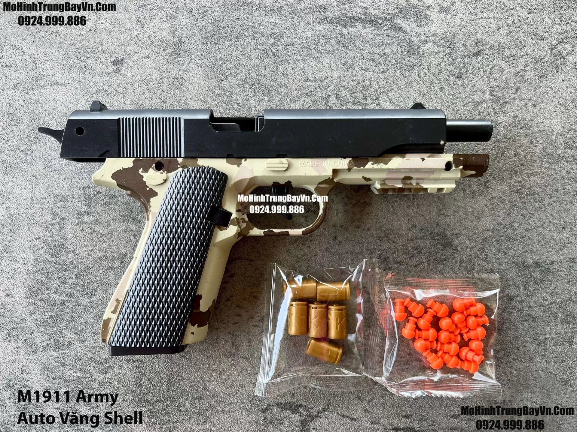 Súng Lục M1911 Skin Army  Auto Văng Shell Giá Rẻ Full Phụ Kiện Mohinhtrungbay Mohinhtrungbay.vn