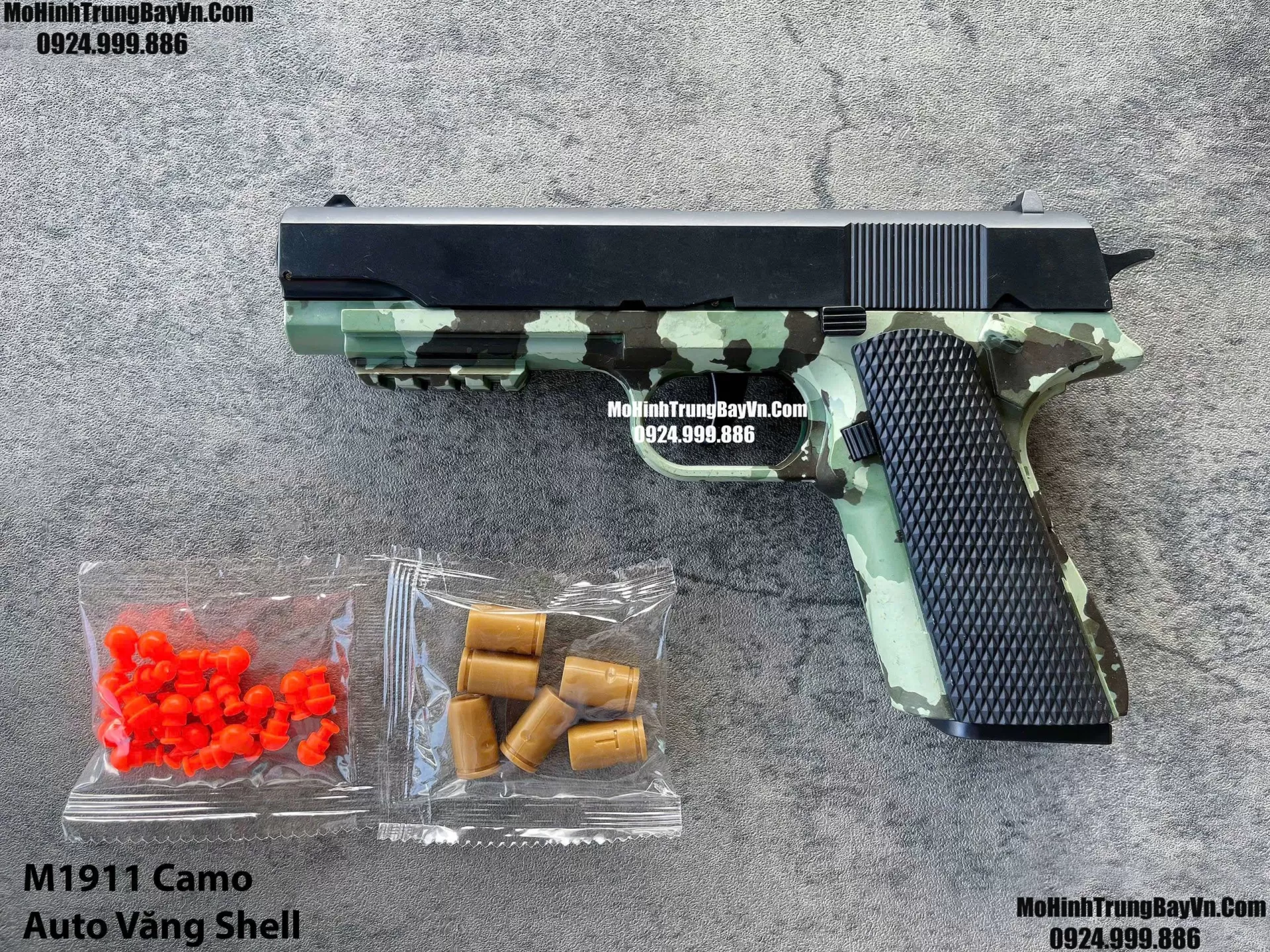 Súng Lục M1911 Skin Camo  Auto Văng Shell Giá Rẻ Full Phụ Kiện Mohinhtrungbay Mohinhtrungbay.vn