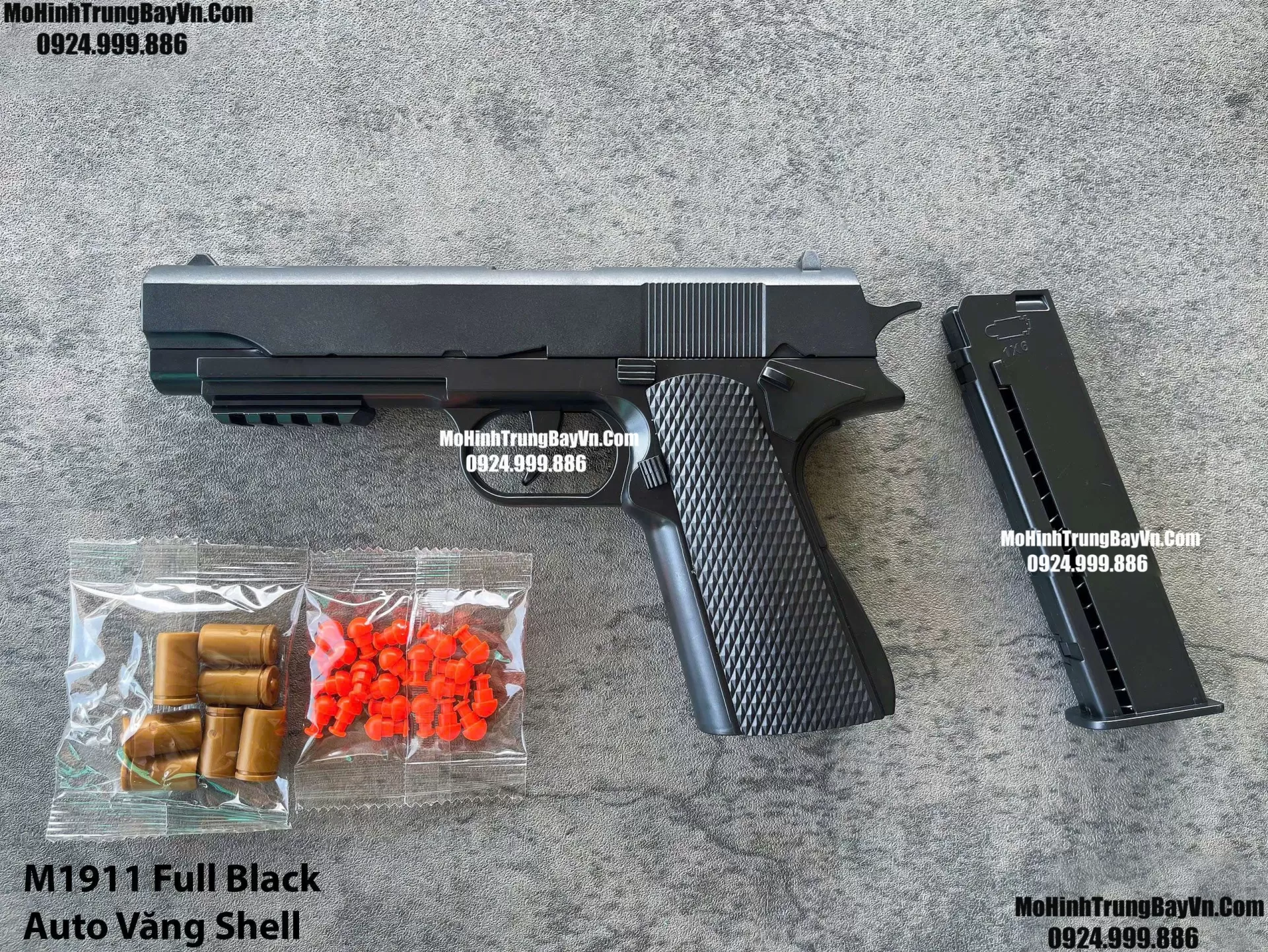 Súng Lục M1911 Đen Classic  Auto Văng Shell Giá Rẻ Full Phụ Kiện Mohinhtrungbay Mohinhtrungbay.vn