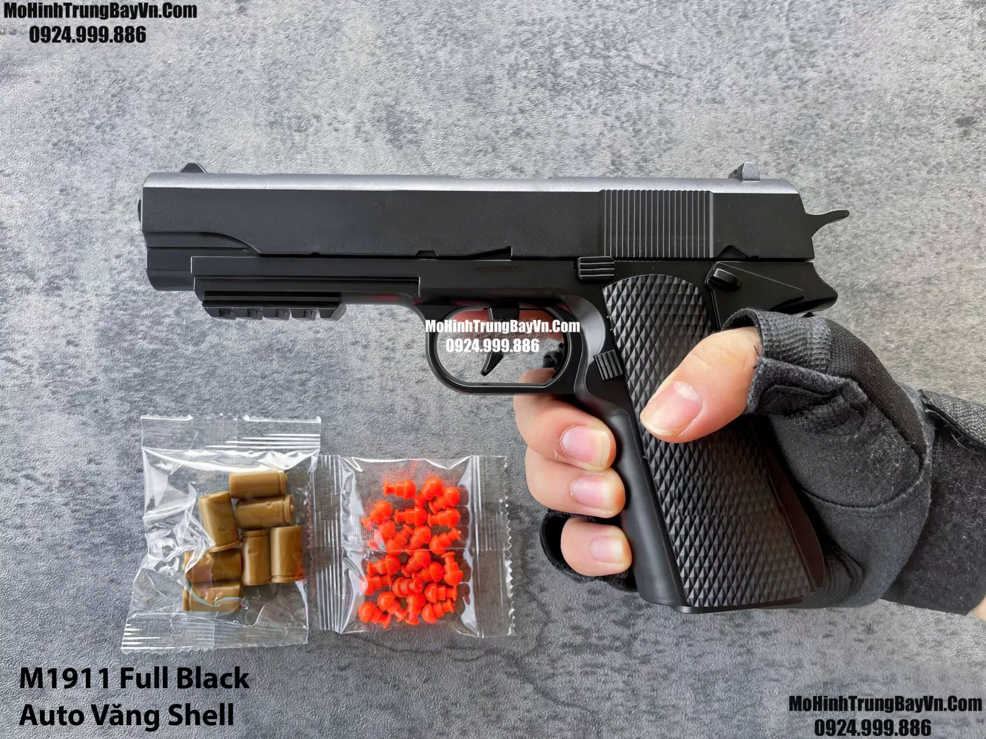 Súng Lục M1911 Đen Classic  Auto Văng Shell Giá Rẻ Full Phụ Kiện Mohinhtrungbay Mohinhtrungbay.vn