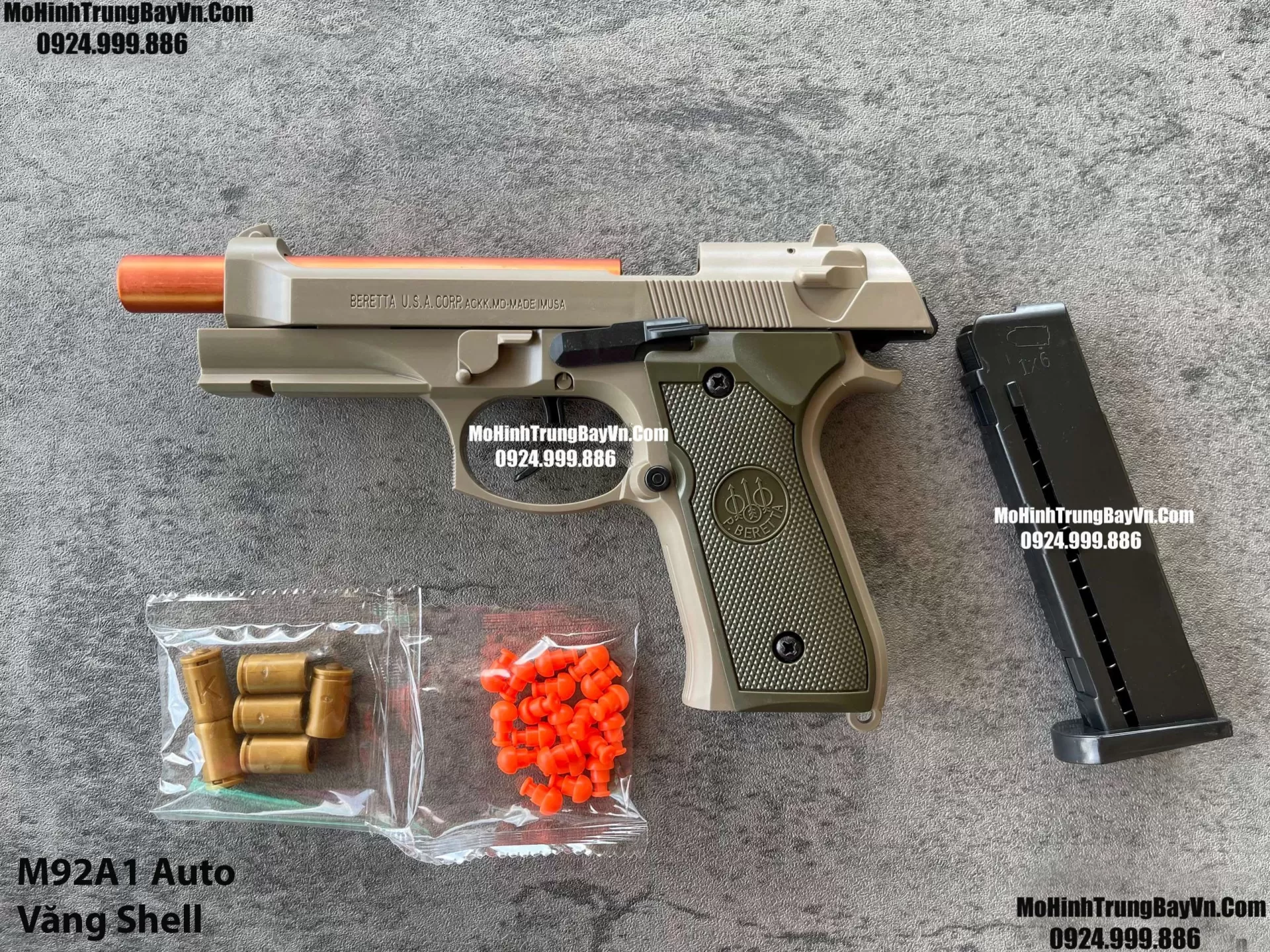 Súng Lục M92A1 Cát Classic Auto Văng Shell Giá Rẻ Full Phụ Kiện Mohinhtrungbay Mohinhtrungbay.vn
