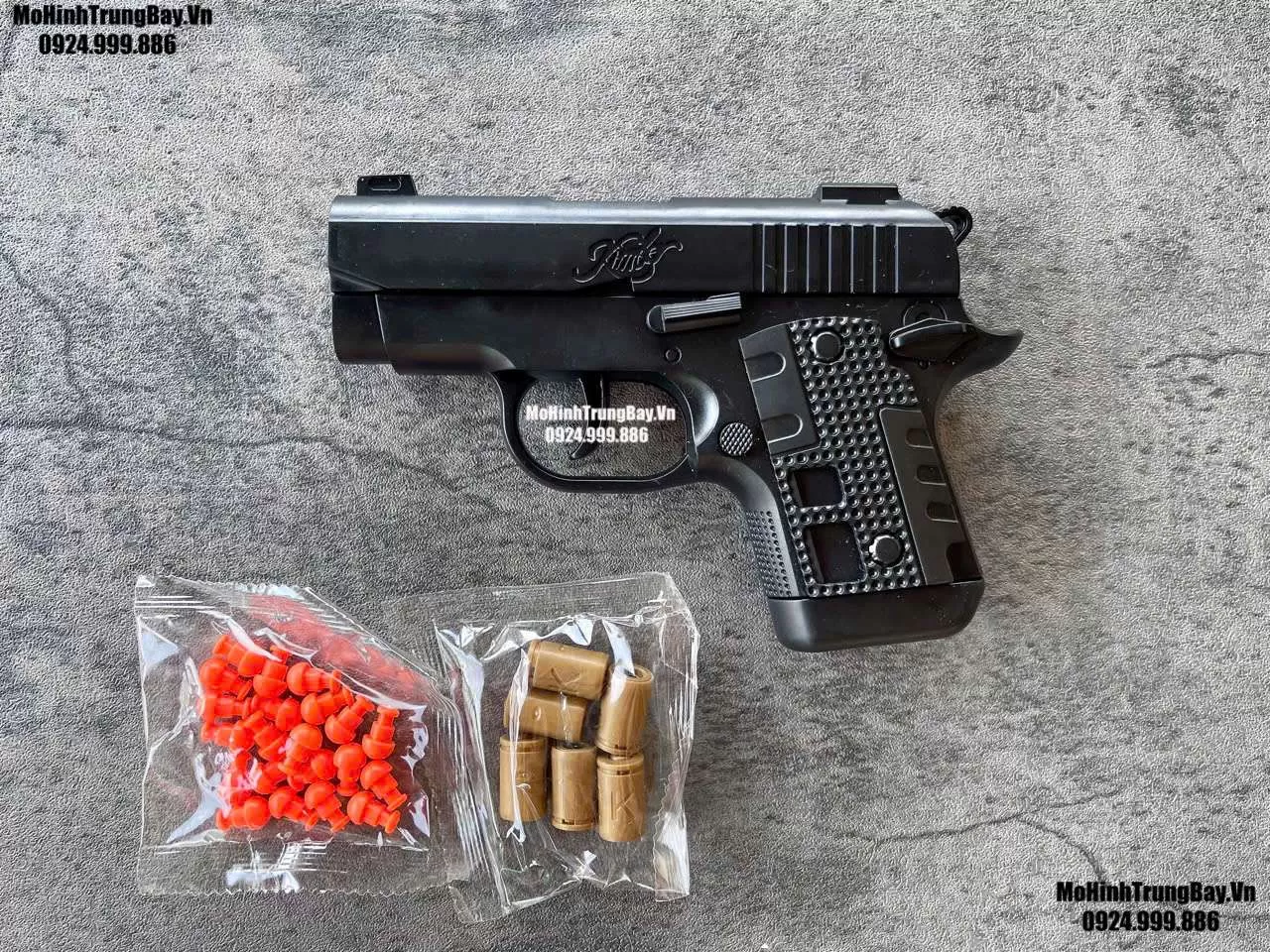 Súng Lục MINI  Đen Classic Auto Văng Shell Giá Rẻ Full Phụ Kiện Mohinhtrungbay Mohinhtrungbay.vn