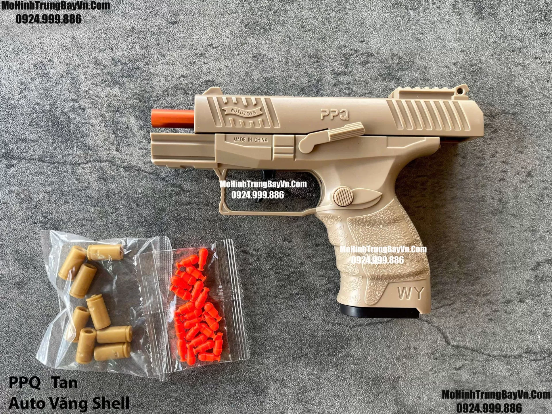 Súng Lục PPQ Tan  Classic Auto Văng Shell Giá Rẻ Full Phụ Kiện Mohinhtrungbay Mohinhtrungbay.vn