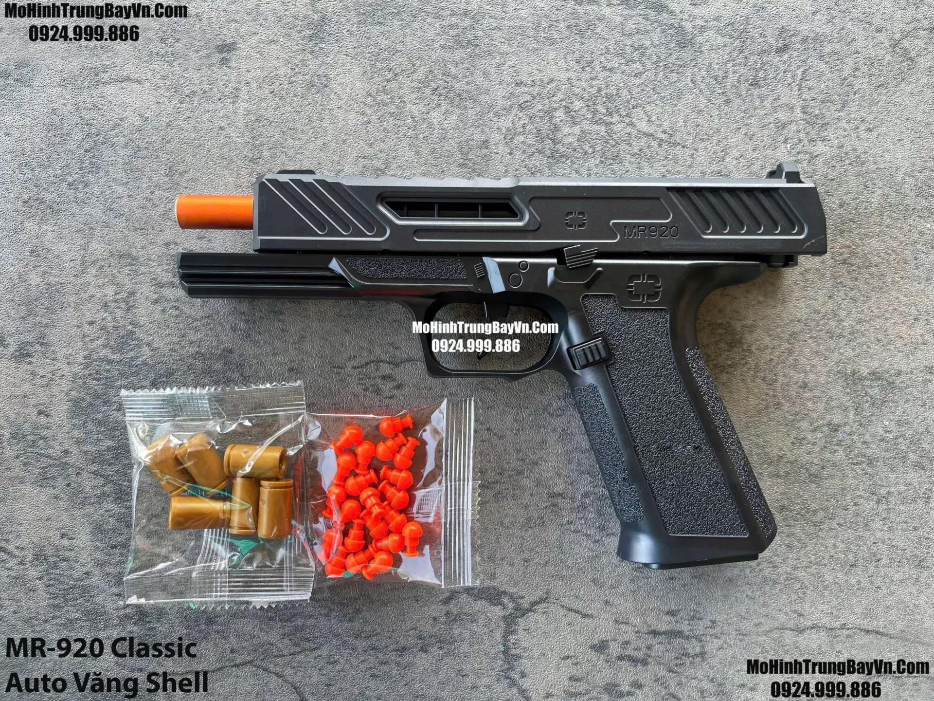 Súng Lục MR920 Đen Auto Văng Shell Giá Rẻ Full Phụ Kiện Mohinhtrungbay Mohinhtrungbay.vn