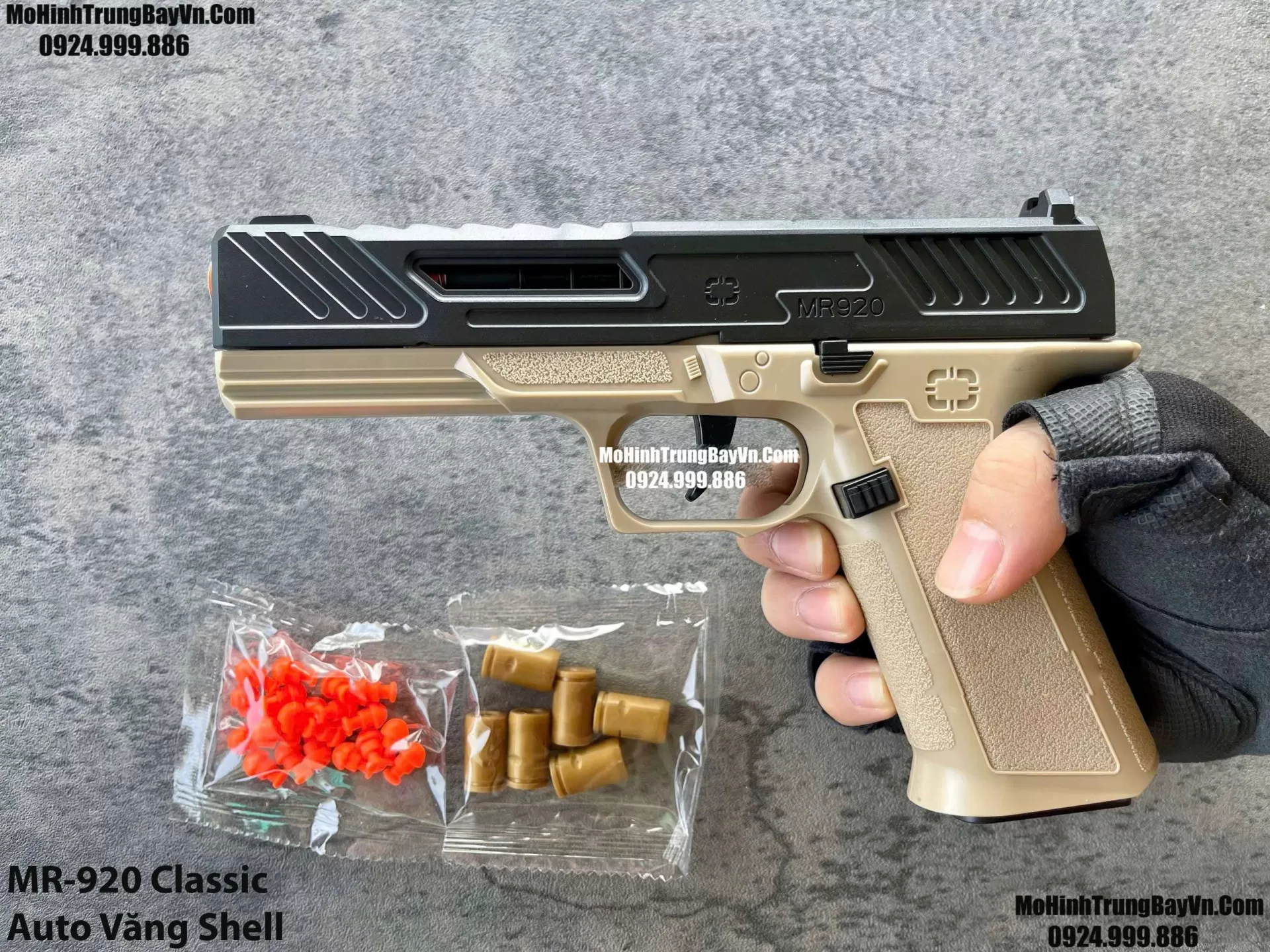 Súng Lục MR920 Tan Auto Văng Shell Giá Rẻ Full Phụ Kiện Mohinhtrungbay Mohinhtrungbay.vn
