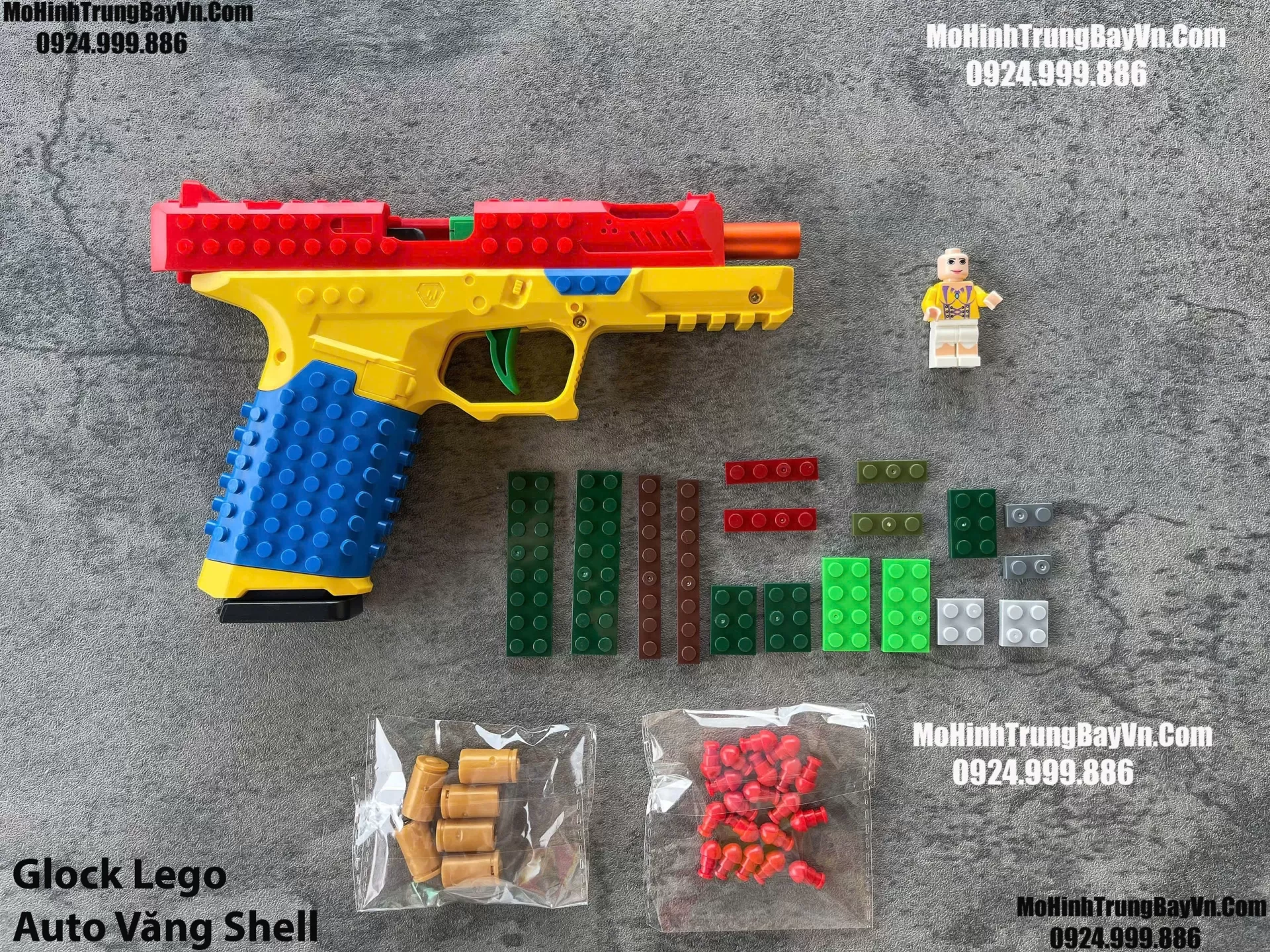Súng Lục Glock Lego Auto Văng Shell Giá Rẻ Full Phụ Kiện Mohinhtrungbay Mohinhtrungbay.vn