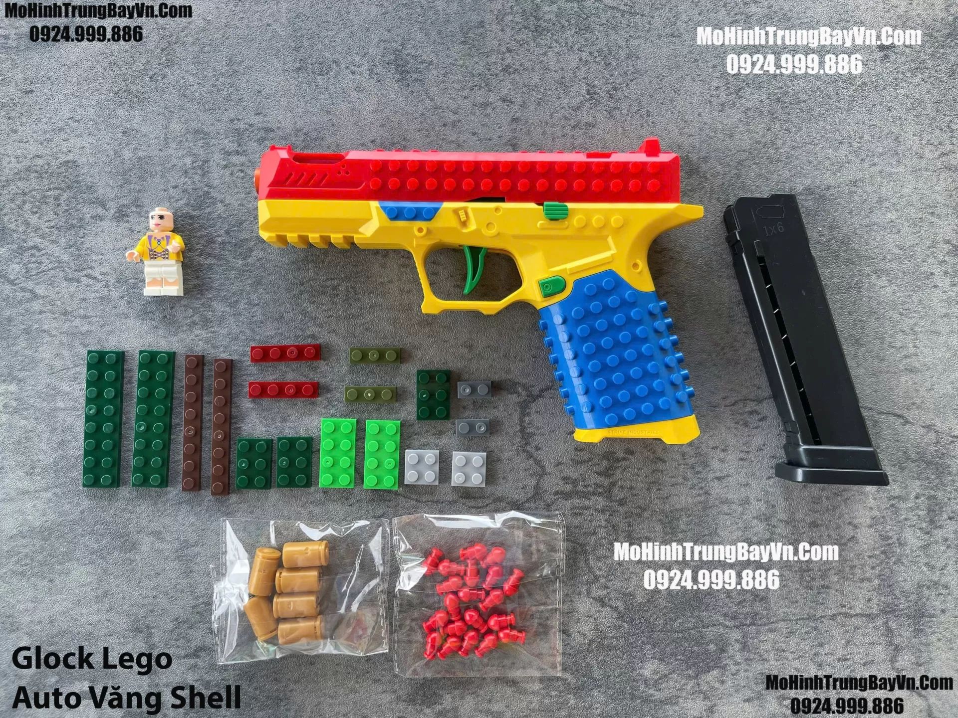 Súng Lục Glock Lego Auto Văng Shell Giá Rẻ Full Phụ Kiện Mohinhtrungbay Mohinhtrungbay.vn