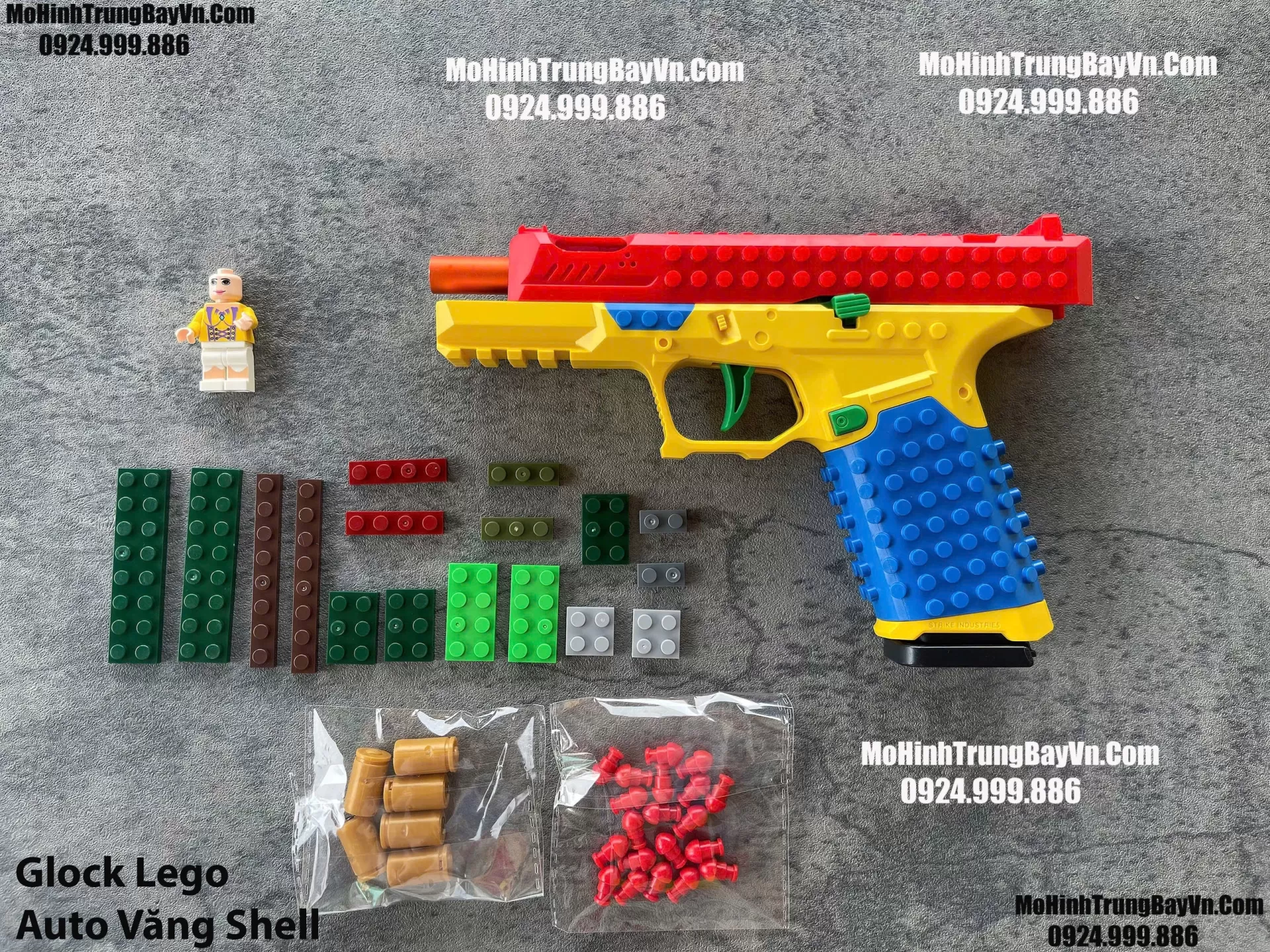 Súng Lục Glock Lego Auto Văng Shell Giá Rẻ Full Phụ Kiện Mohinhtrungbay Mohinhtrungbay.vn