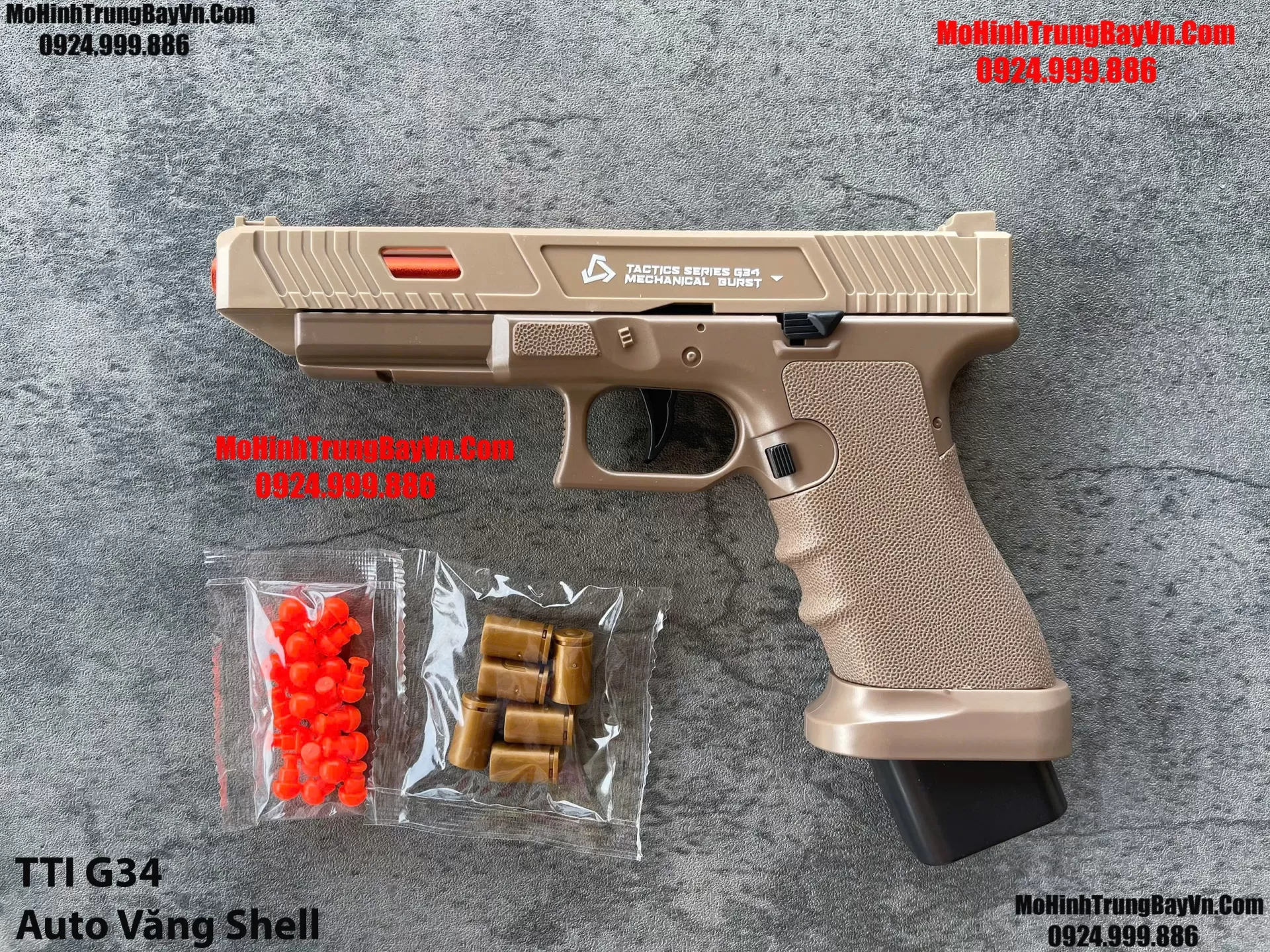 Súng Lục TTI G34  Cát Auto Văng Shell Giá Rẻ Full Phụ Kiện Mohinhtrungbay Mohinhtrungbay.vn