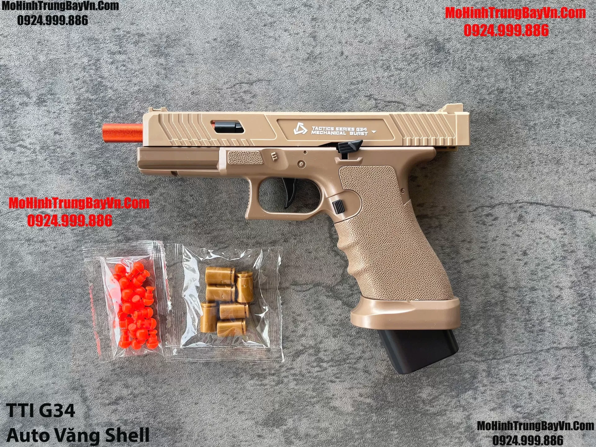 Súng Lục TTI G34  Cát Auto Văng Shell Giá Rẻ Full Phụ Kiện Mohinhtrungbay Mohinhtrungbay.vn