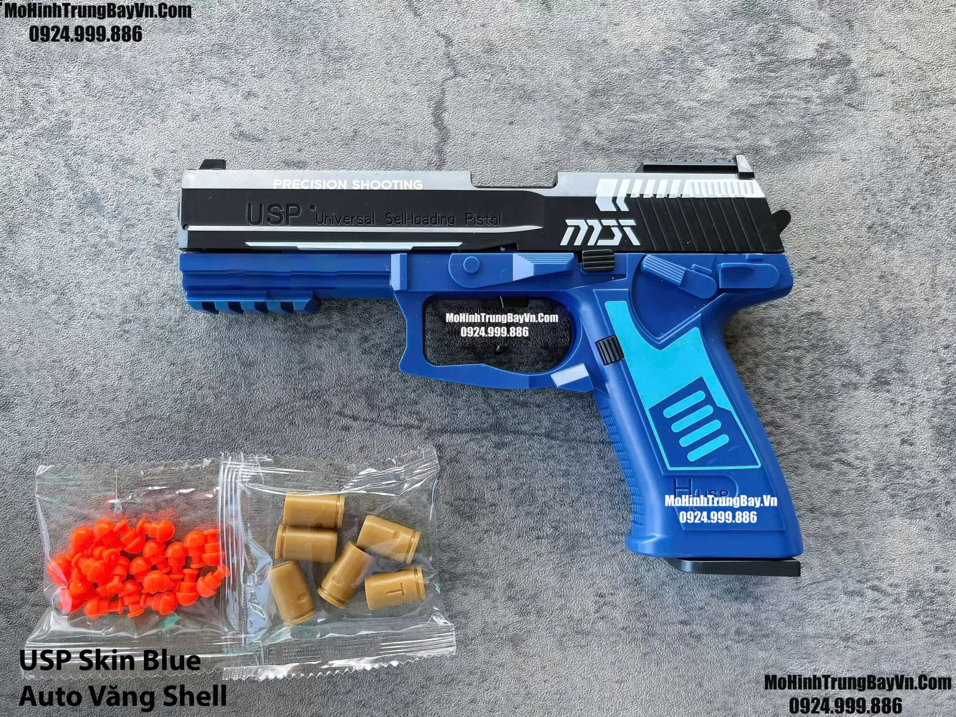 Súng Lục USP  Skin Blue  Auto Văng Shell Giá Rẻ Full Phụ Kiện Mohinhtrungbay Mohinhtrungbay.vn