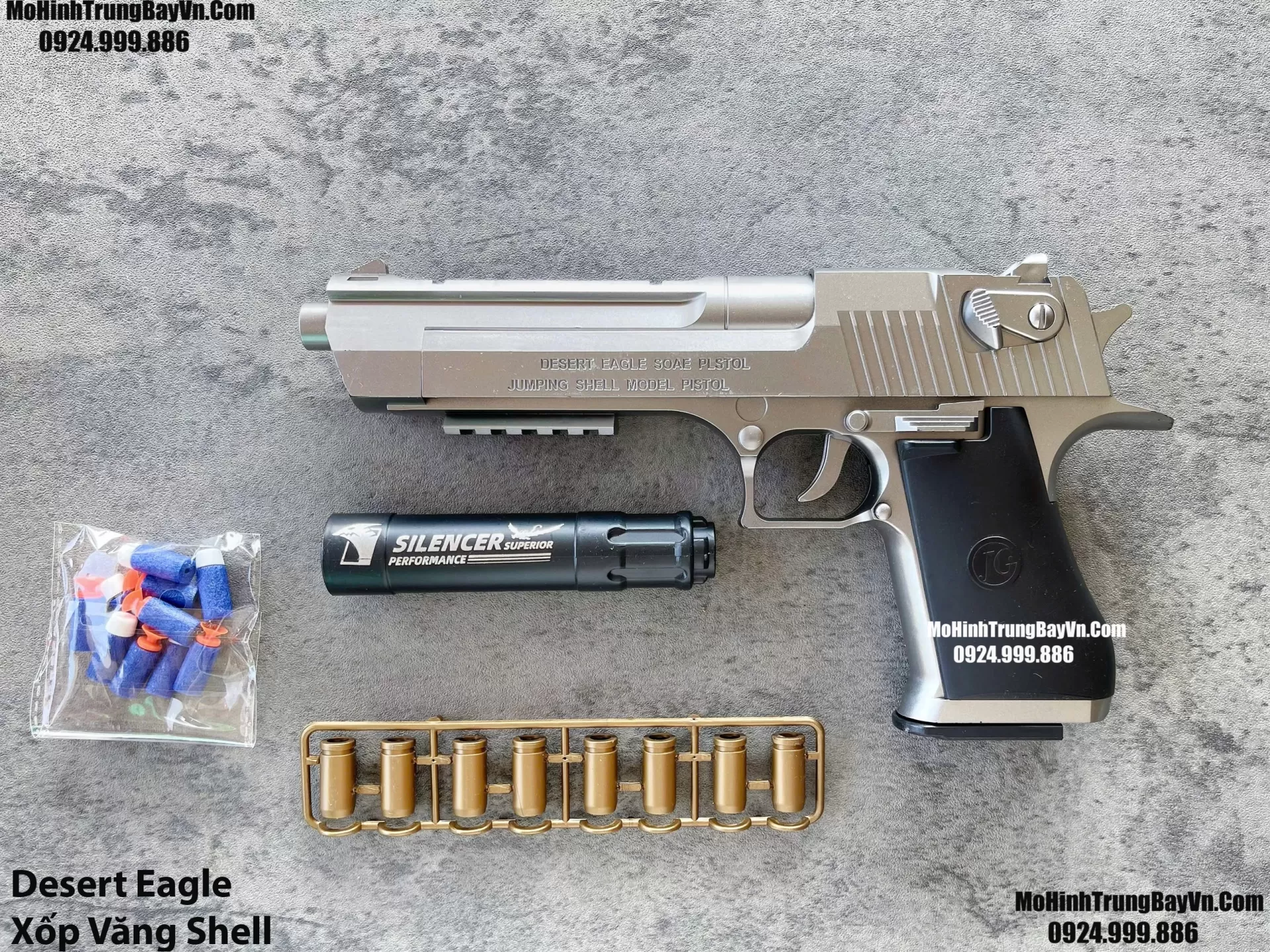 Súng Đạn Xốp Desert Eagle Văng Shell Giá Rẻ Tỉ Lệ 1:1 Cầm Chắc Tay