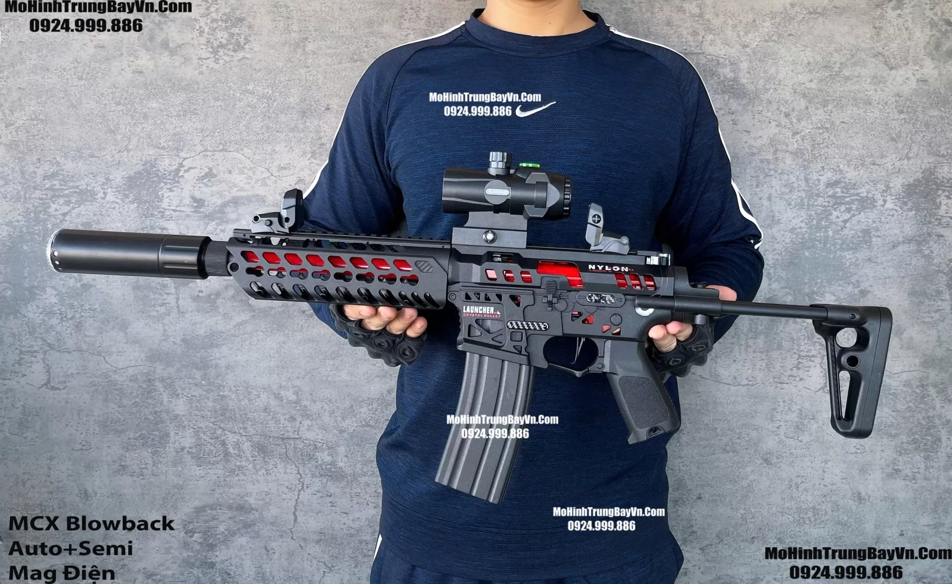 Súng Đạn Thạch MCX Blowback 2 Chế Độ Auto Semi Full Phụ Kiện Giá Rẻ M4 M416 Hk416 M4a1  slr ar15 Mohinhtrungbay Mohinhtrungbay.vn (1) A1