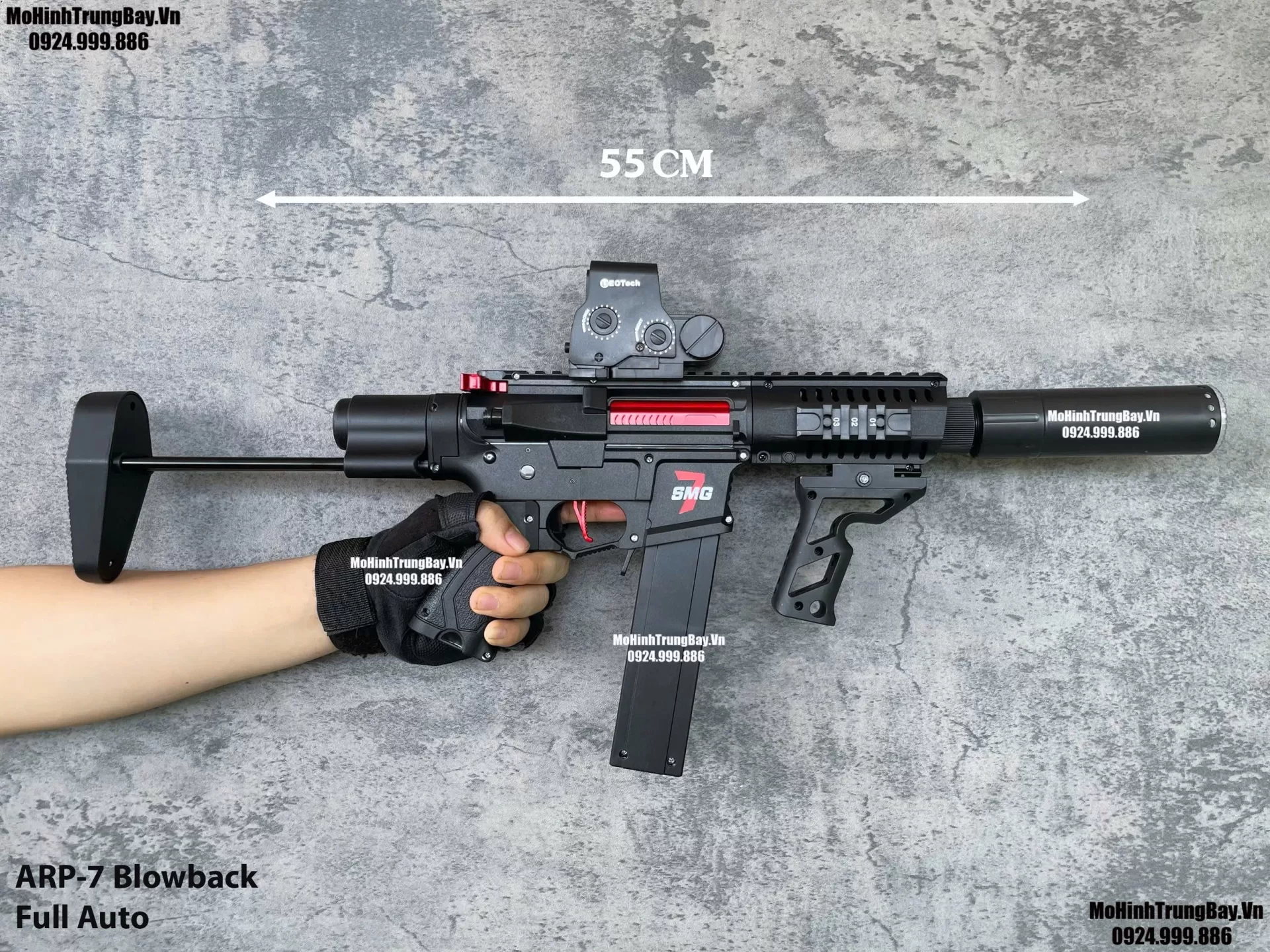 Súng Đạn Thạch SMG ARP7  Full Auto Sấy Cực nhanh  Mp5 Mp7 Mohinhtrungbay Mohinhtrungbay.vn
